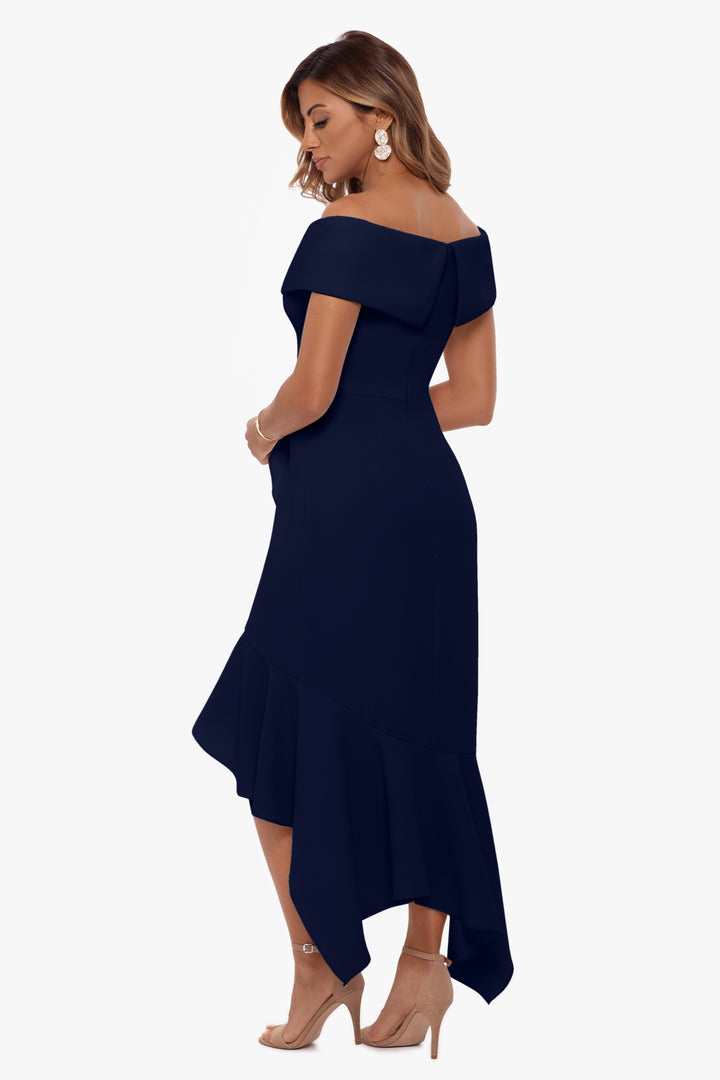 "Eileen" Off the Shoulder Fit and Flare Dress