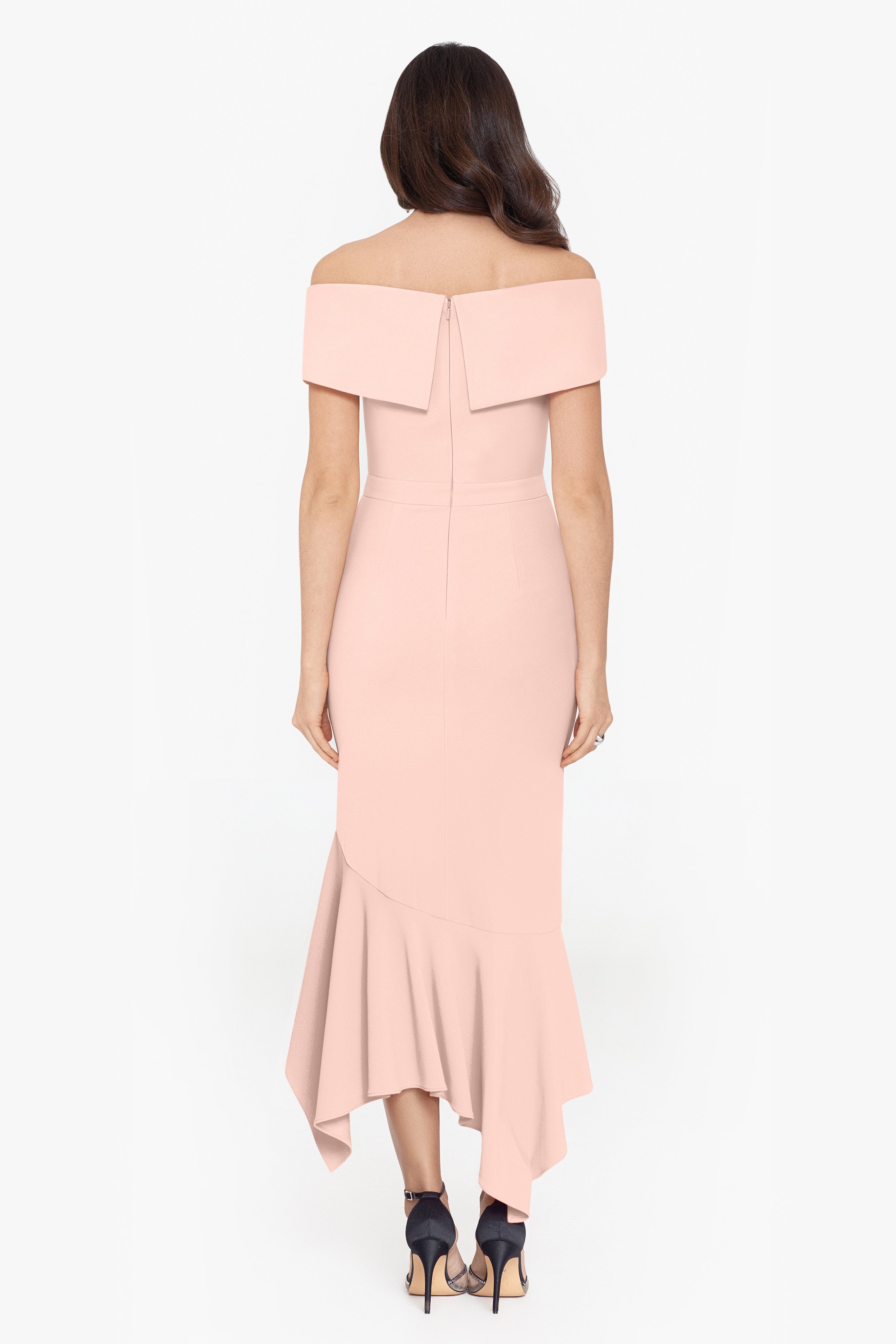 "Eileen" Off the Shoulder Fit and Flare Dress