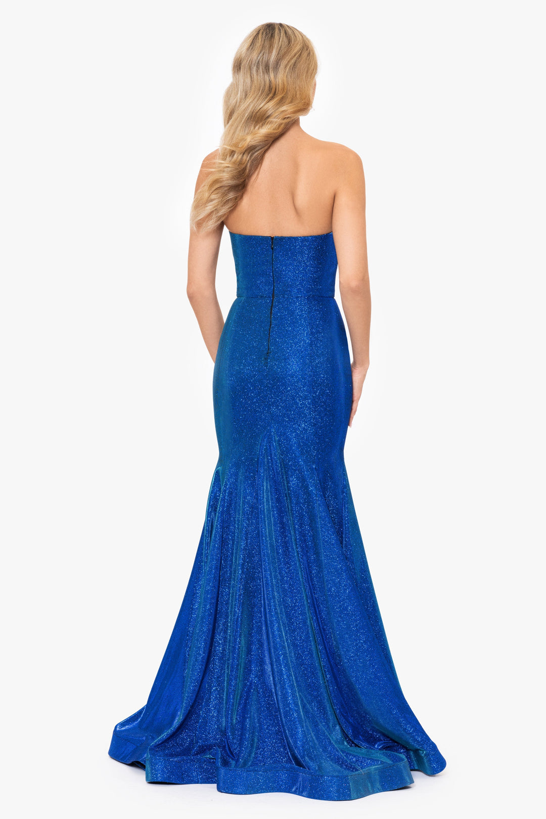 "Monroe" Long Metallic Glitter Mermaid Dress