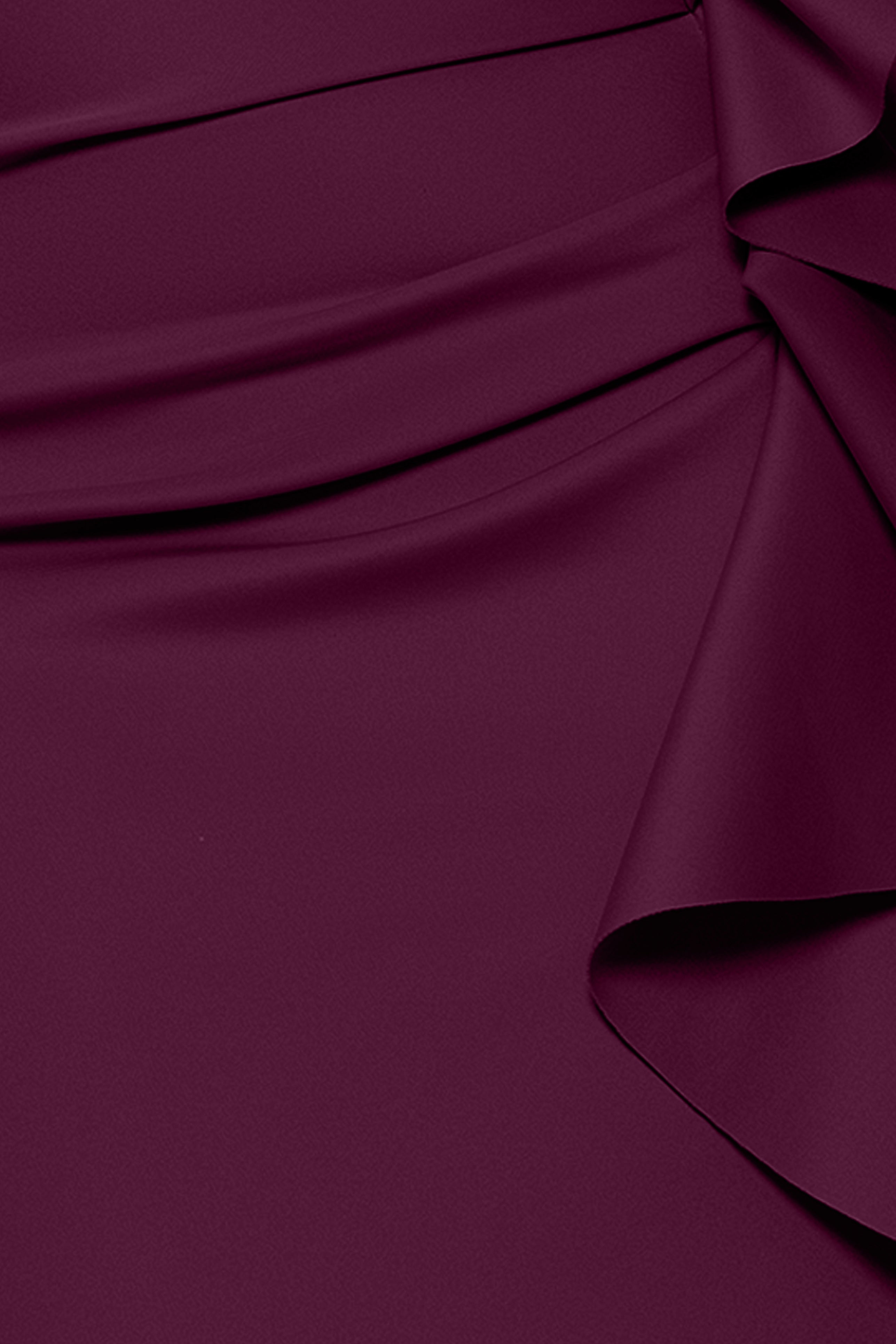 Plus "Patti" Long Off the Shoulder Techno Scuba Dress