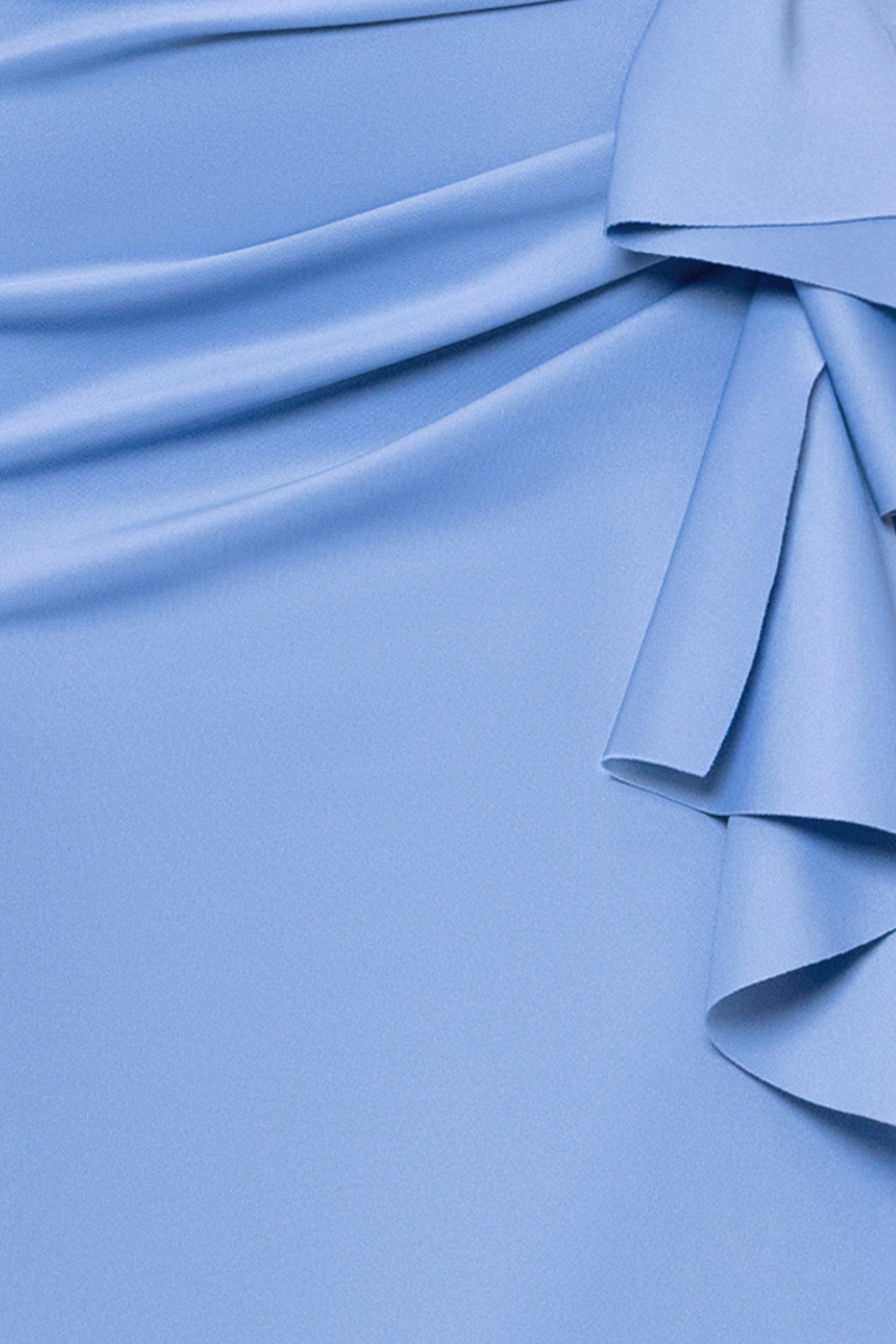 Plus "Patti" Long Off the Shoulder Techno Scuba Dress