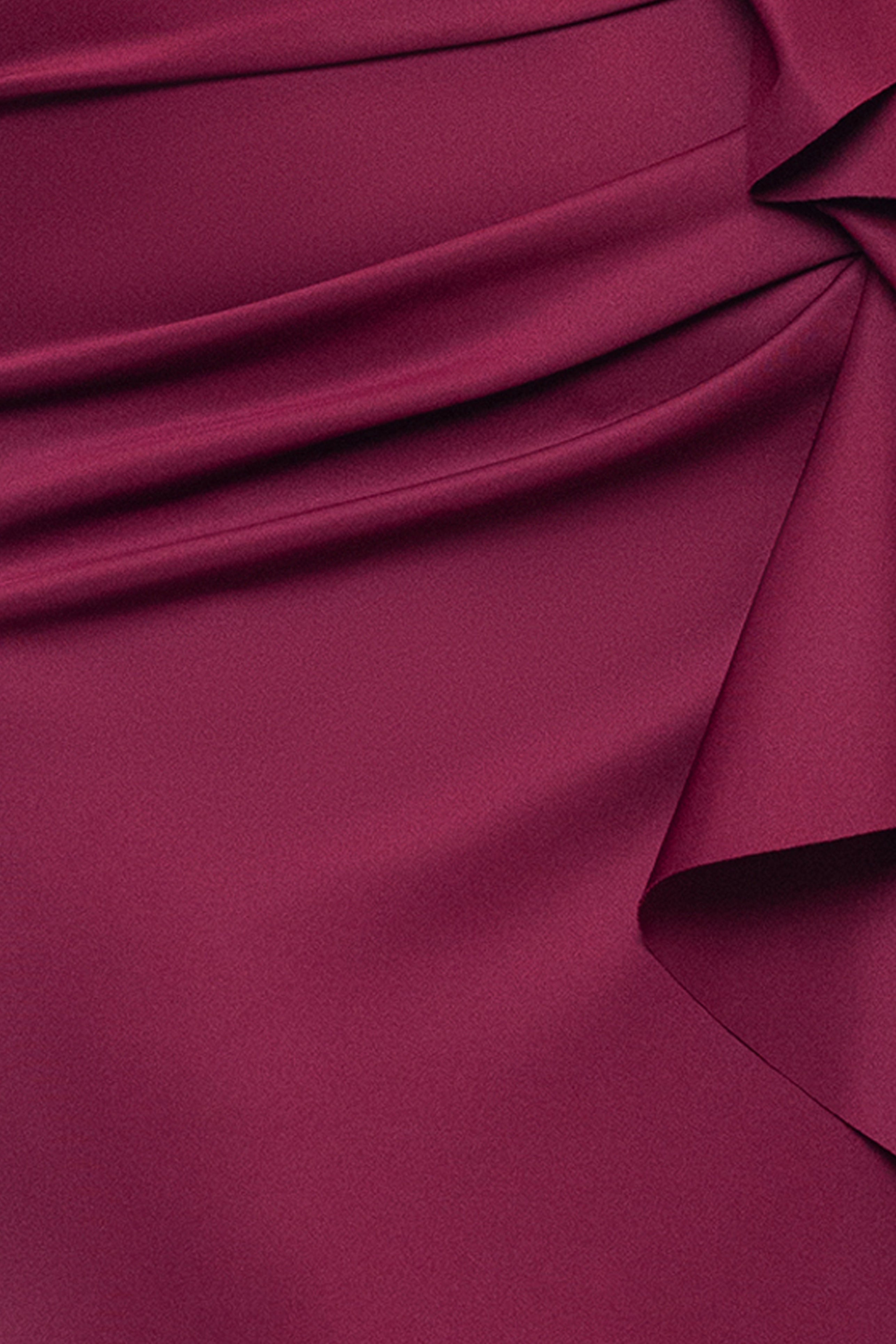 Plus "Patti" Long Off the Shoulder Scuba Crepe Dress