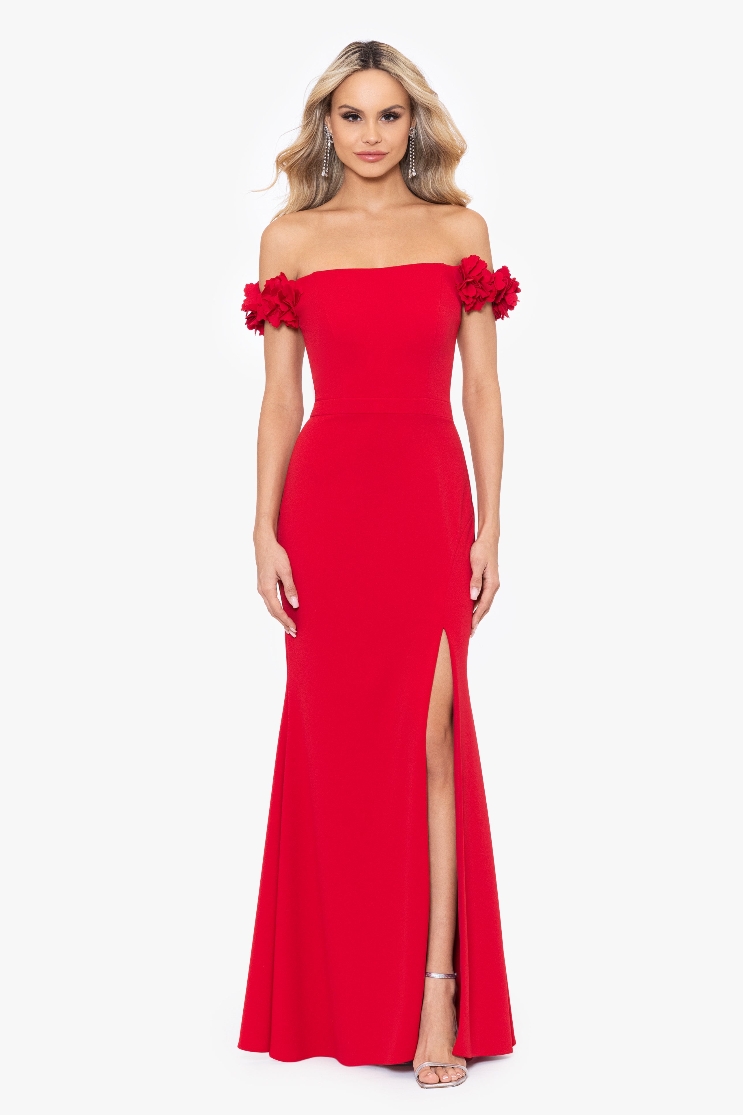 Xscape cheap red gown