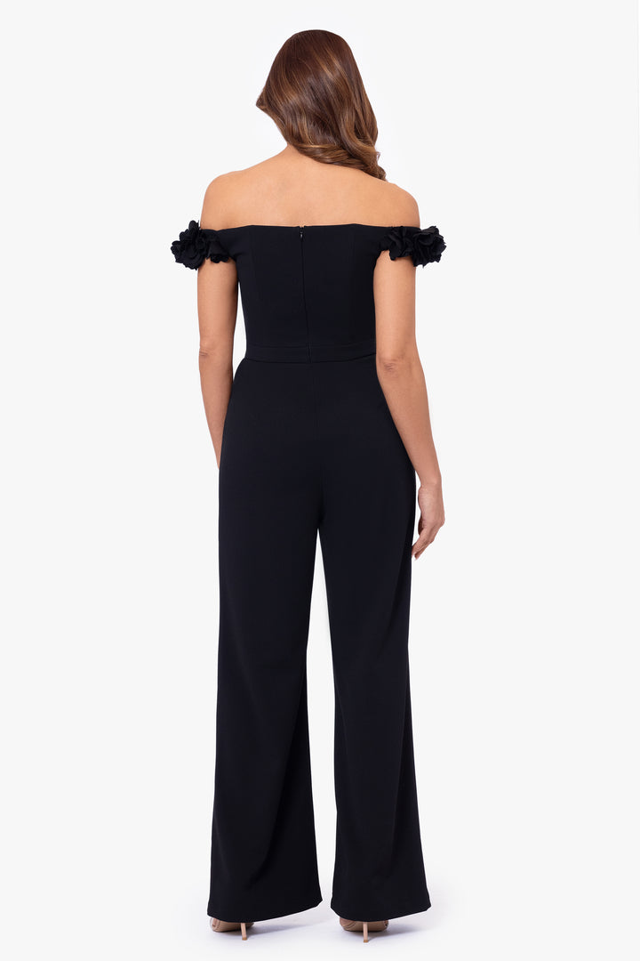 "Kimberly" Long Off the Shoulder Flower Sleeves Jumpsuit