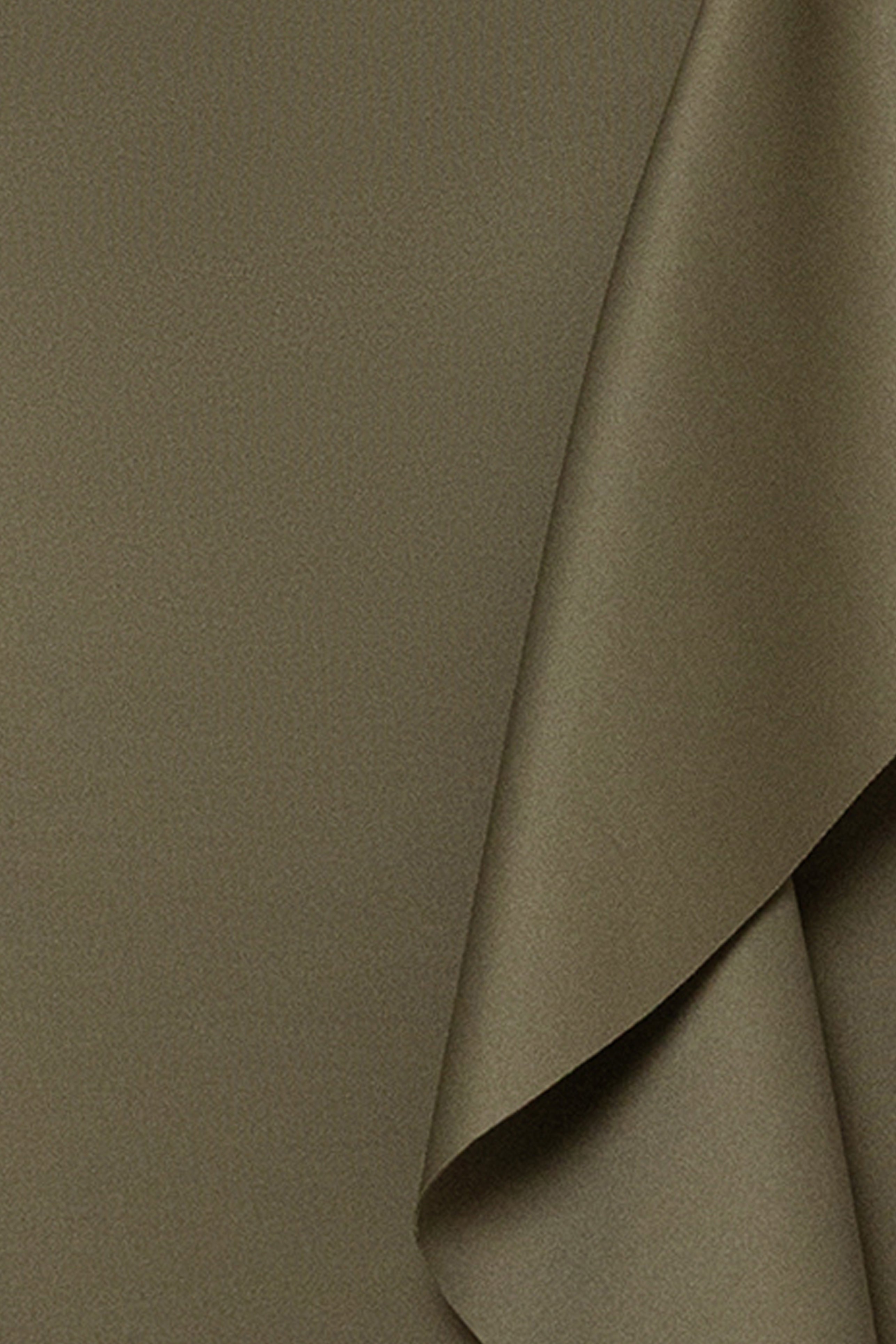 Petite "Flo" Long Techno Scuba One Shoulder Ruffle Dress