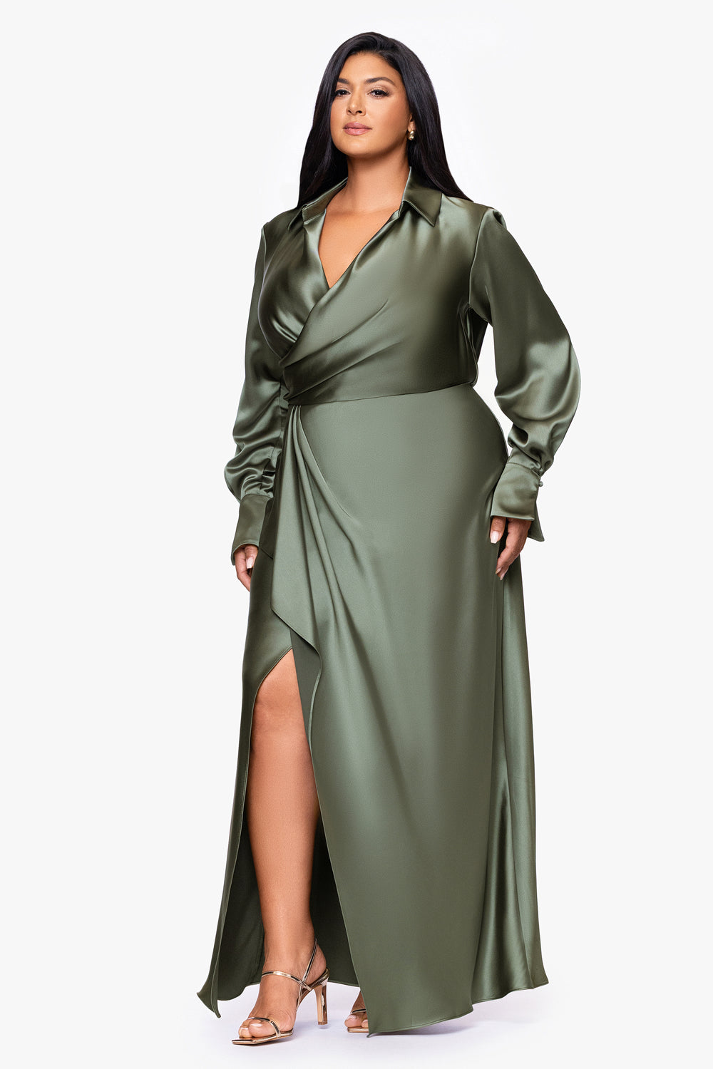 wedding dress long sleeve square neck Column Square Neck Long Sleeve Silk Wedding Dress