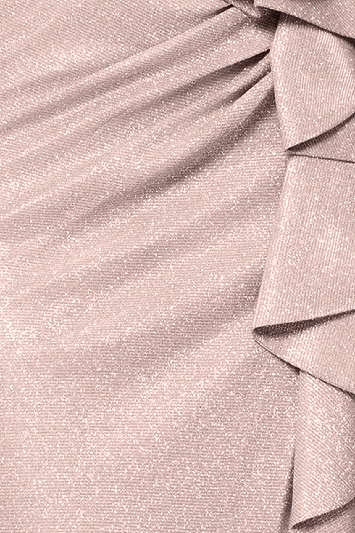 "Raveena" Foil Knit Ruffle Dress