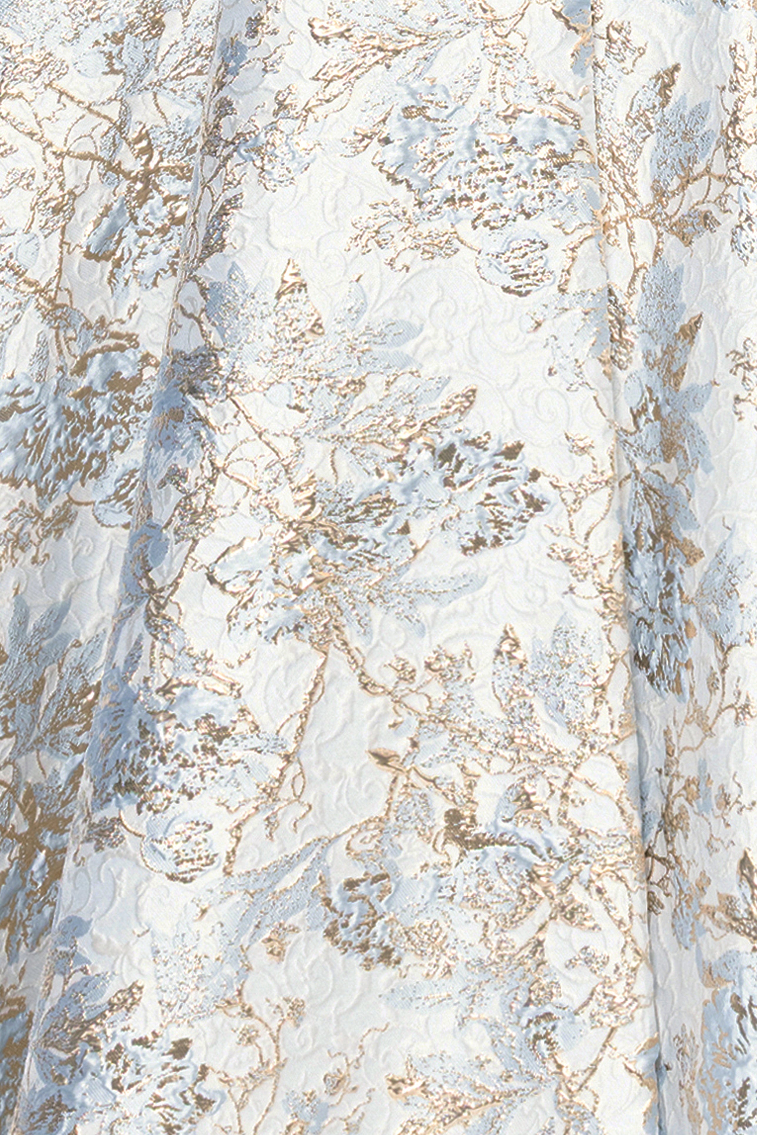 "Melissa" Brocade Off the Should V-Neck Ballgown