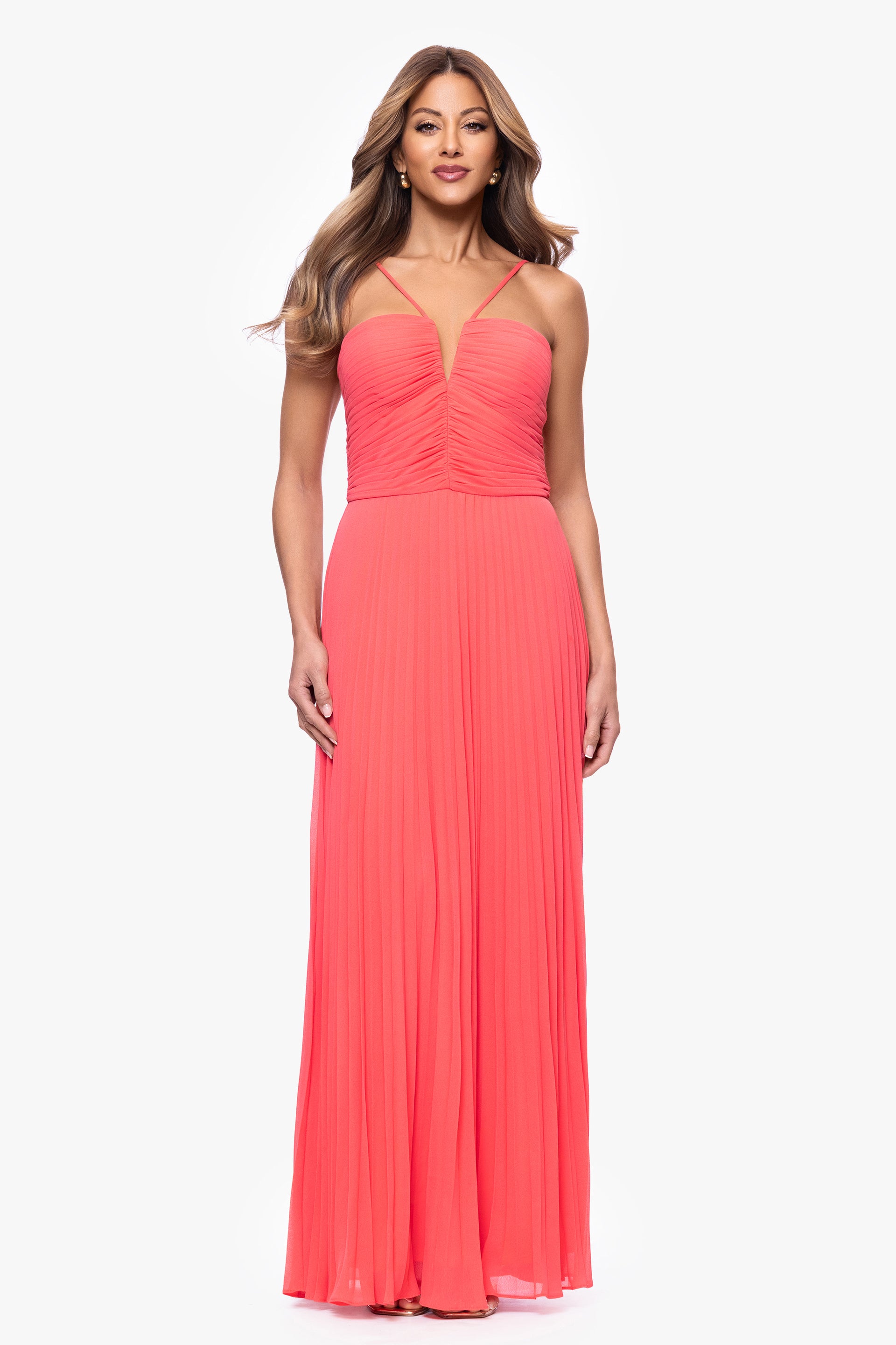 "Kaia" Chiffon Pleated Dress
