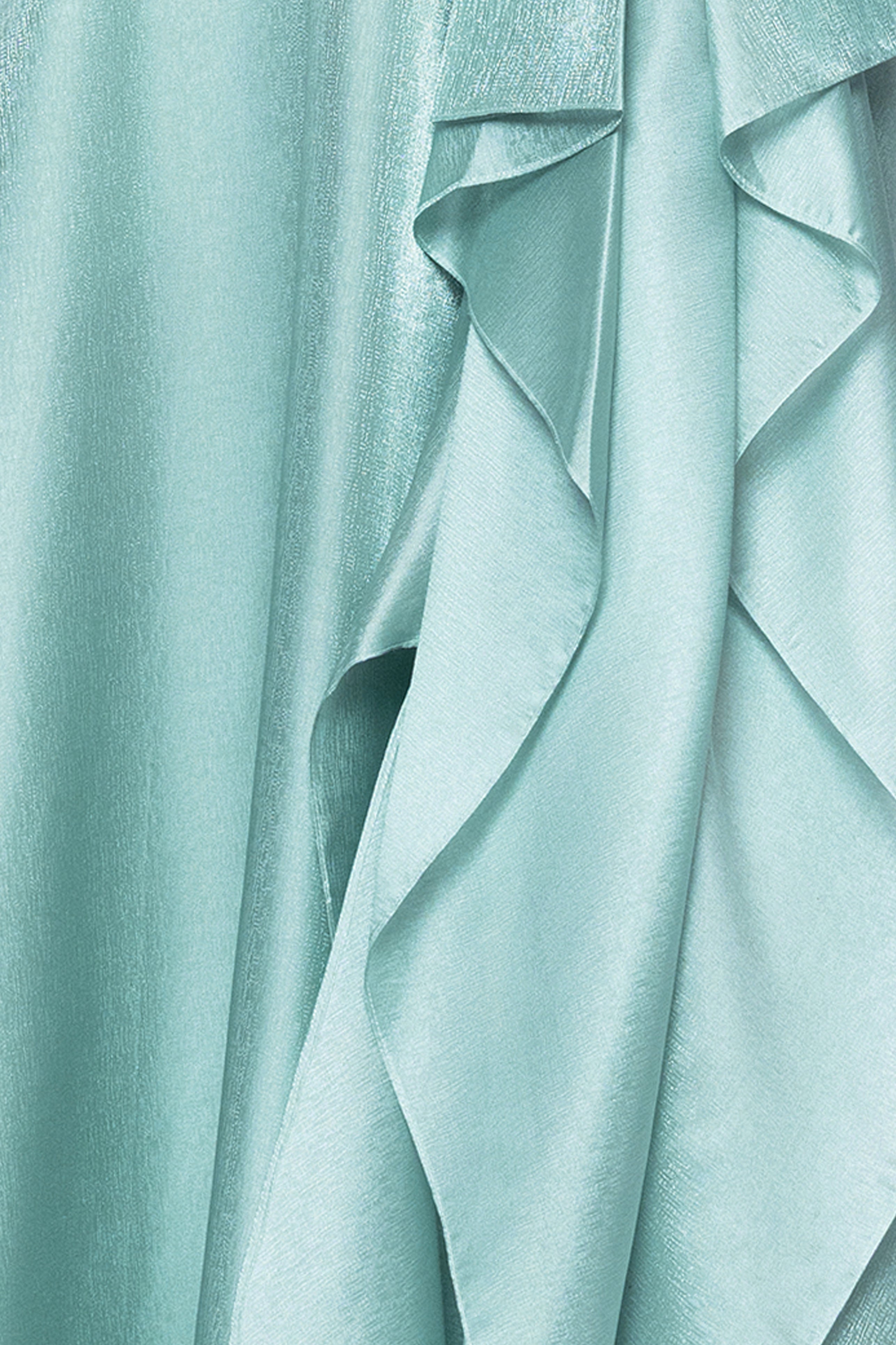 "Sasha" Organza Strapless Ruffle Floor Length Dress