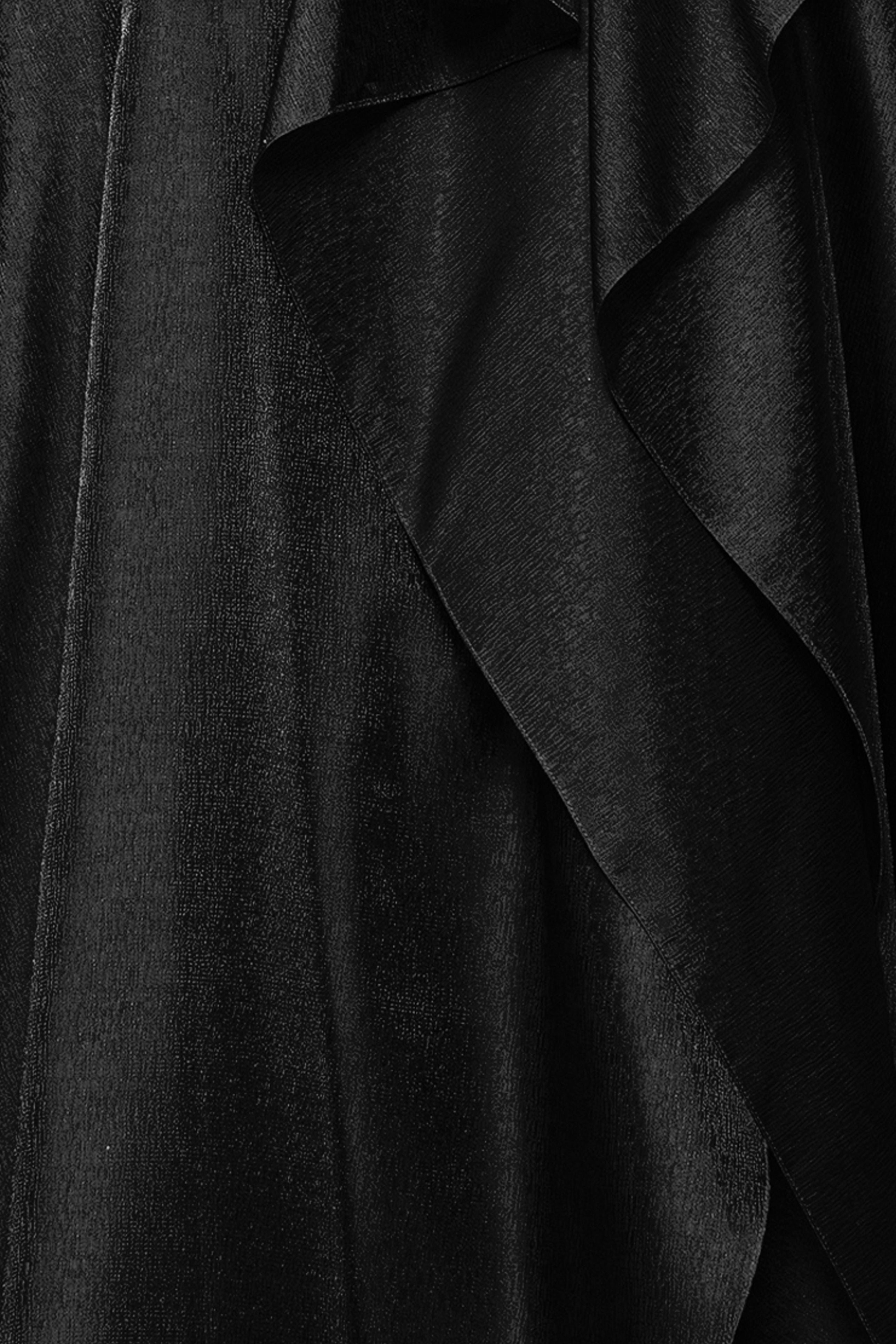 "Samantha" Organza One Shoulder Ruffle Floor Length Dress