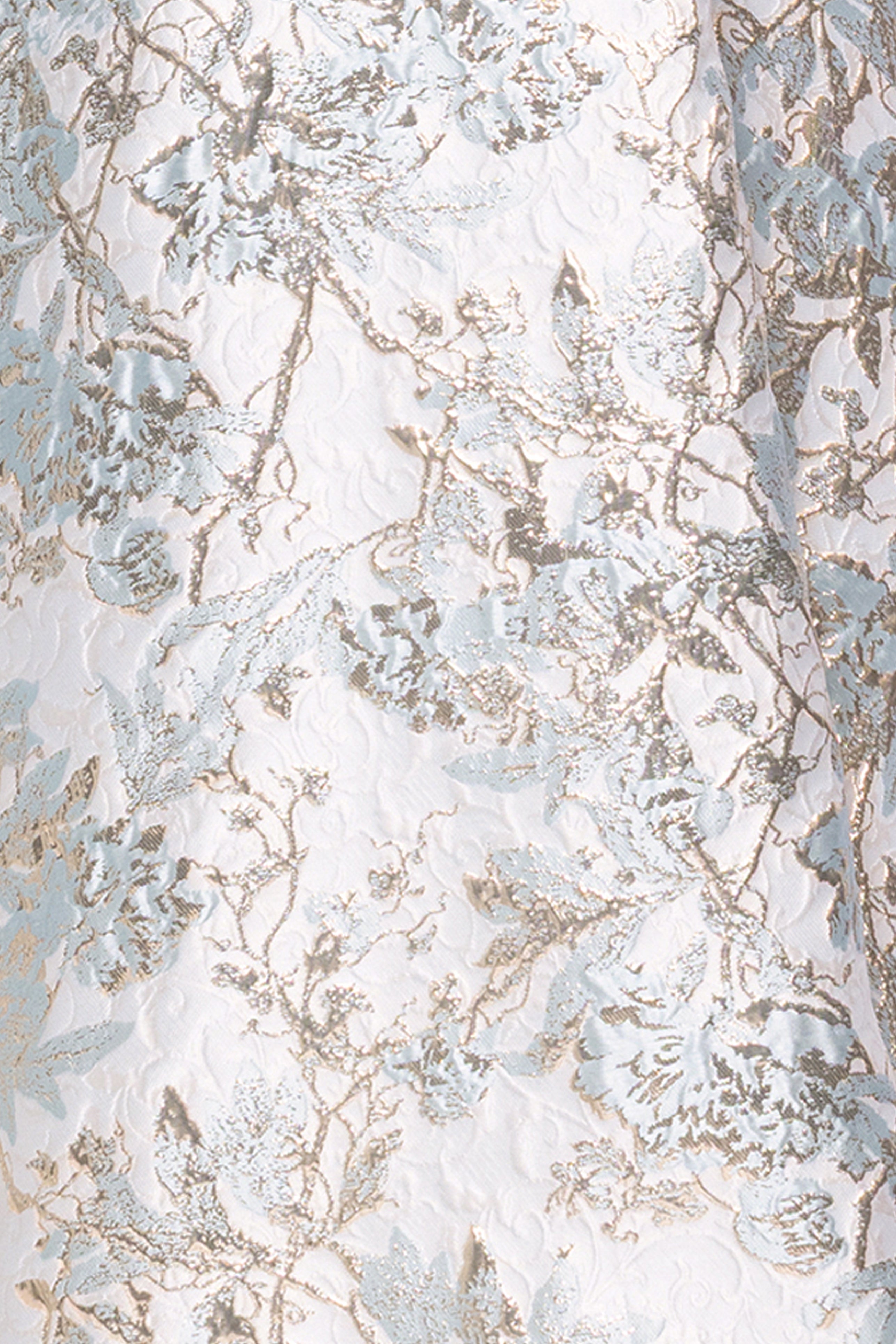 "Sammi" Brocade Off the Shoulder Floor Length Dress
