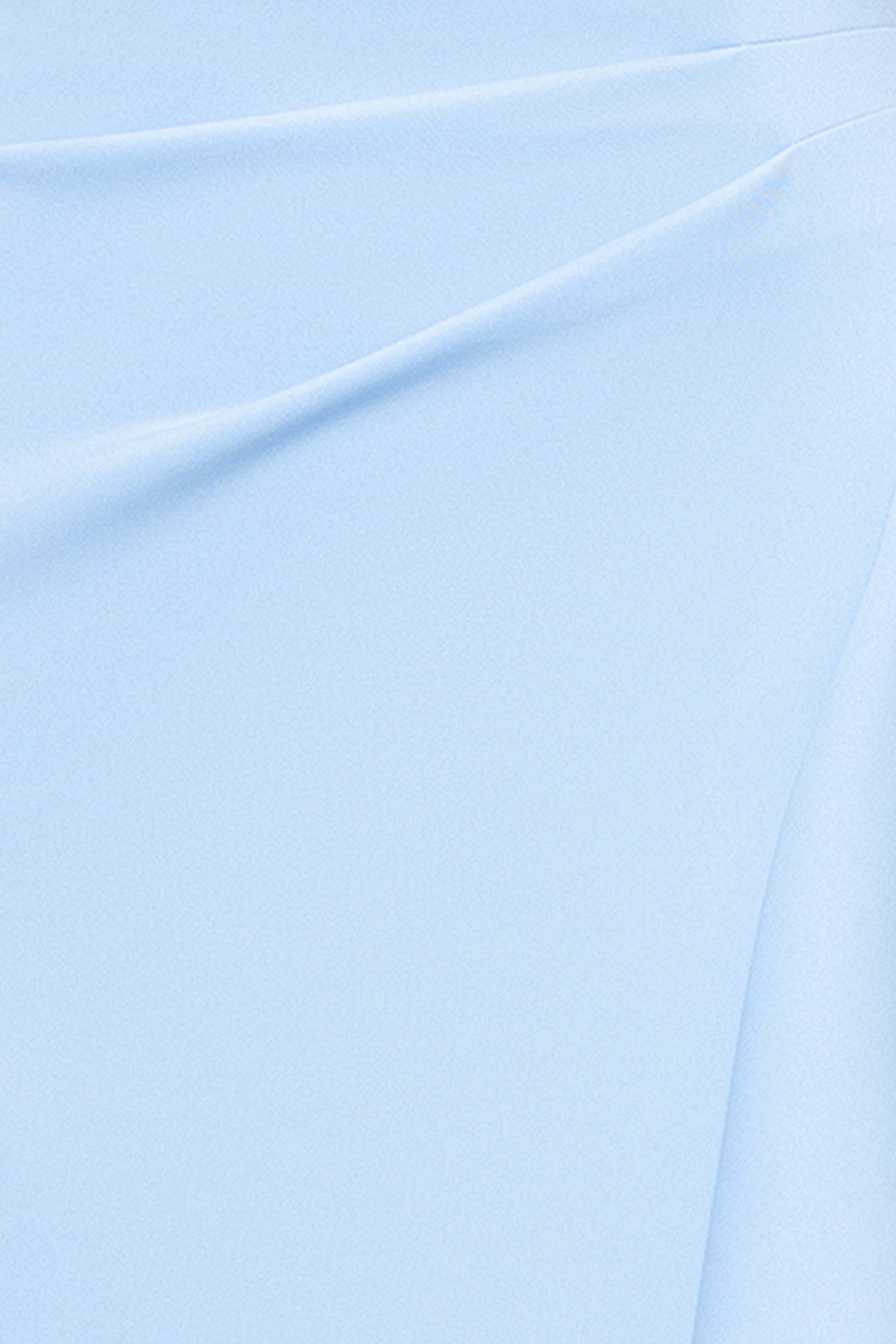 "Dolly" Techno Scuba Off the Shoulder Ruffle Floor Length Dress