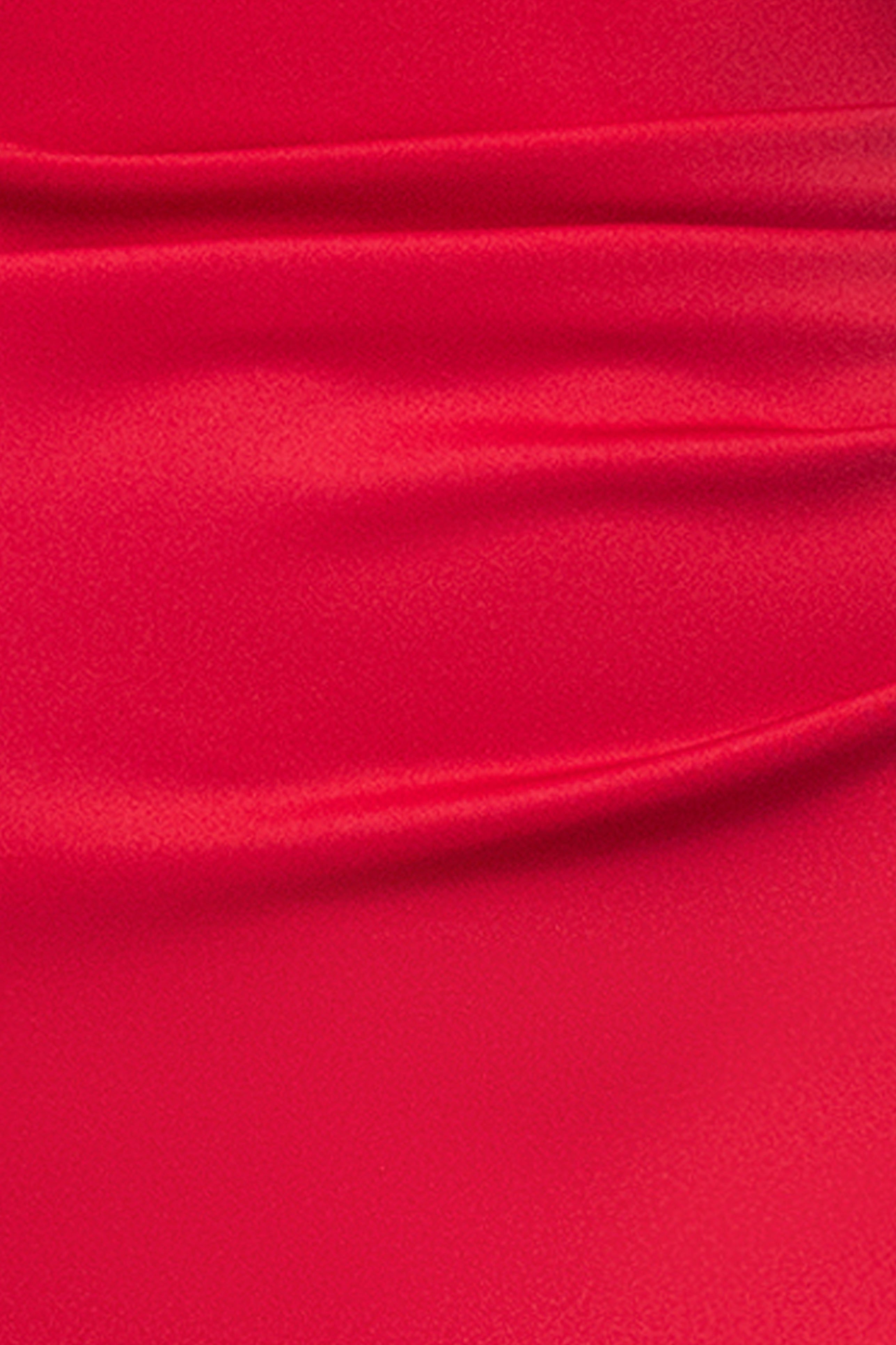 Petite "Noelle" Techno Scuba Cross Neck Floor Length Dress