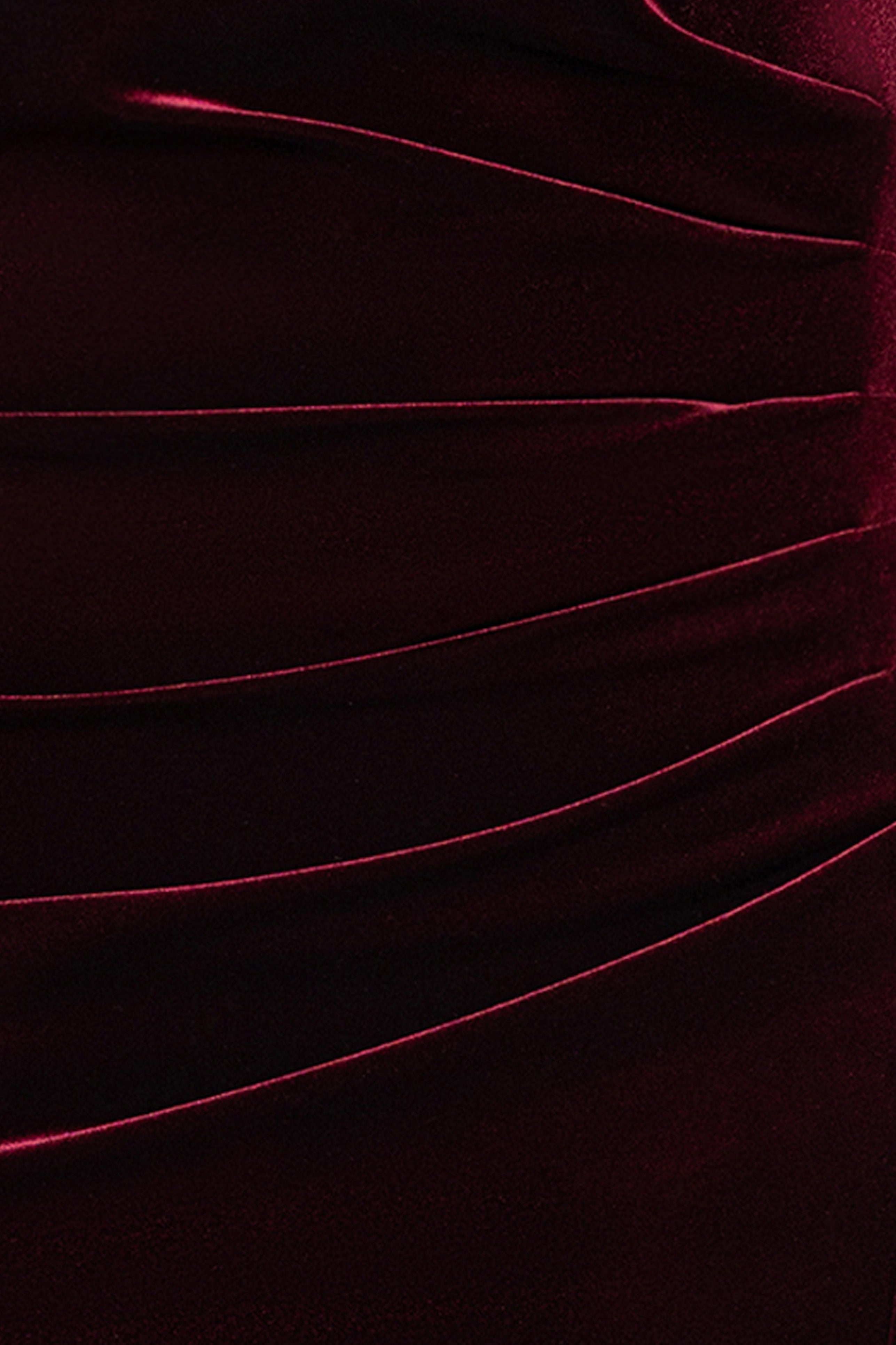 Plus "Katrina" Velvet Asymmetrical Neckline Cap Sleeve Floor Length Dress
