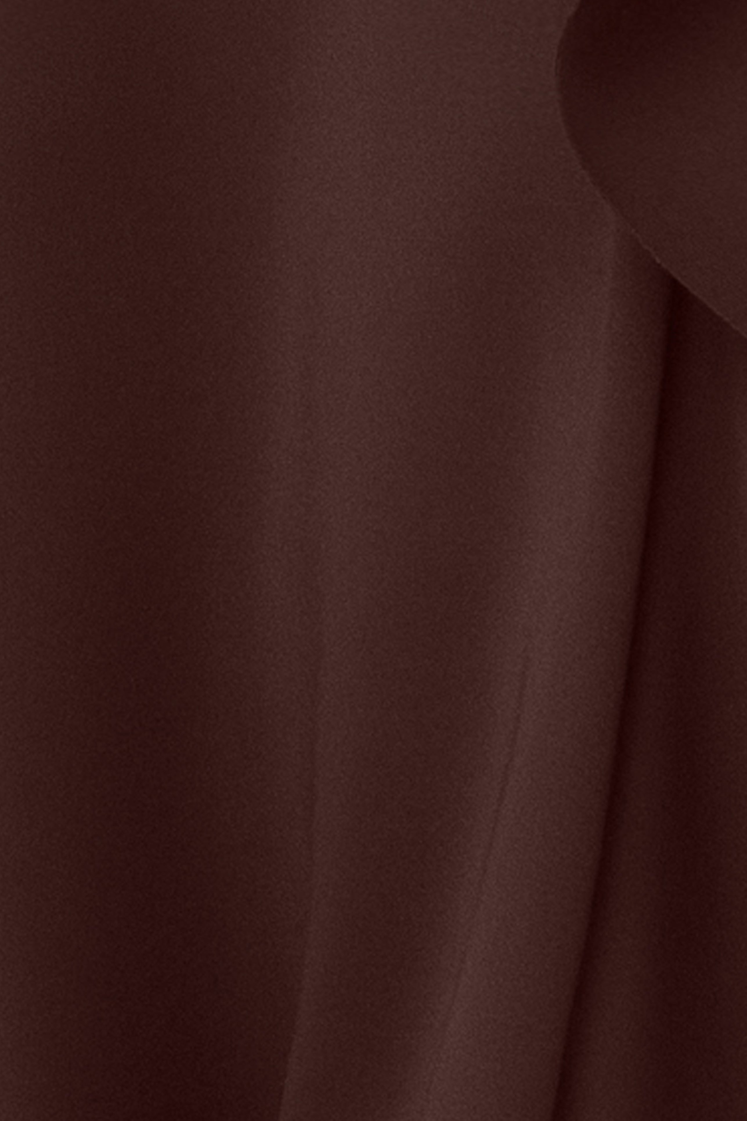 Petite "Jacqueline" Techno Scuba Strapless Ruffle Floor Length Dress
