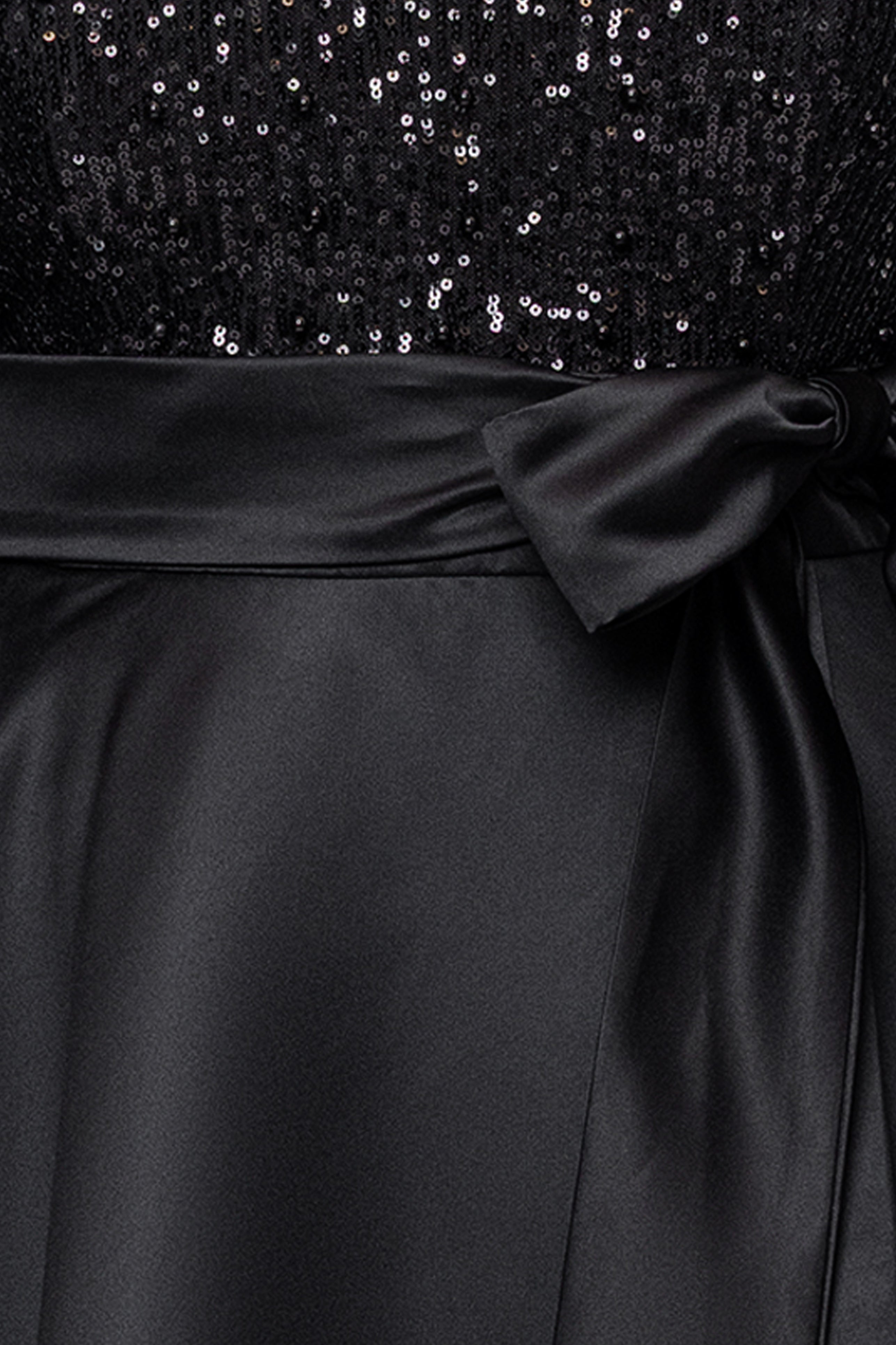 Plus "Amanda" Sequin Top & Satin Skirt Dress