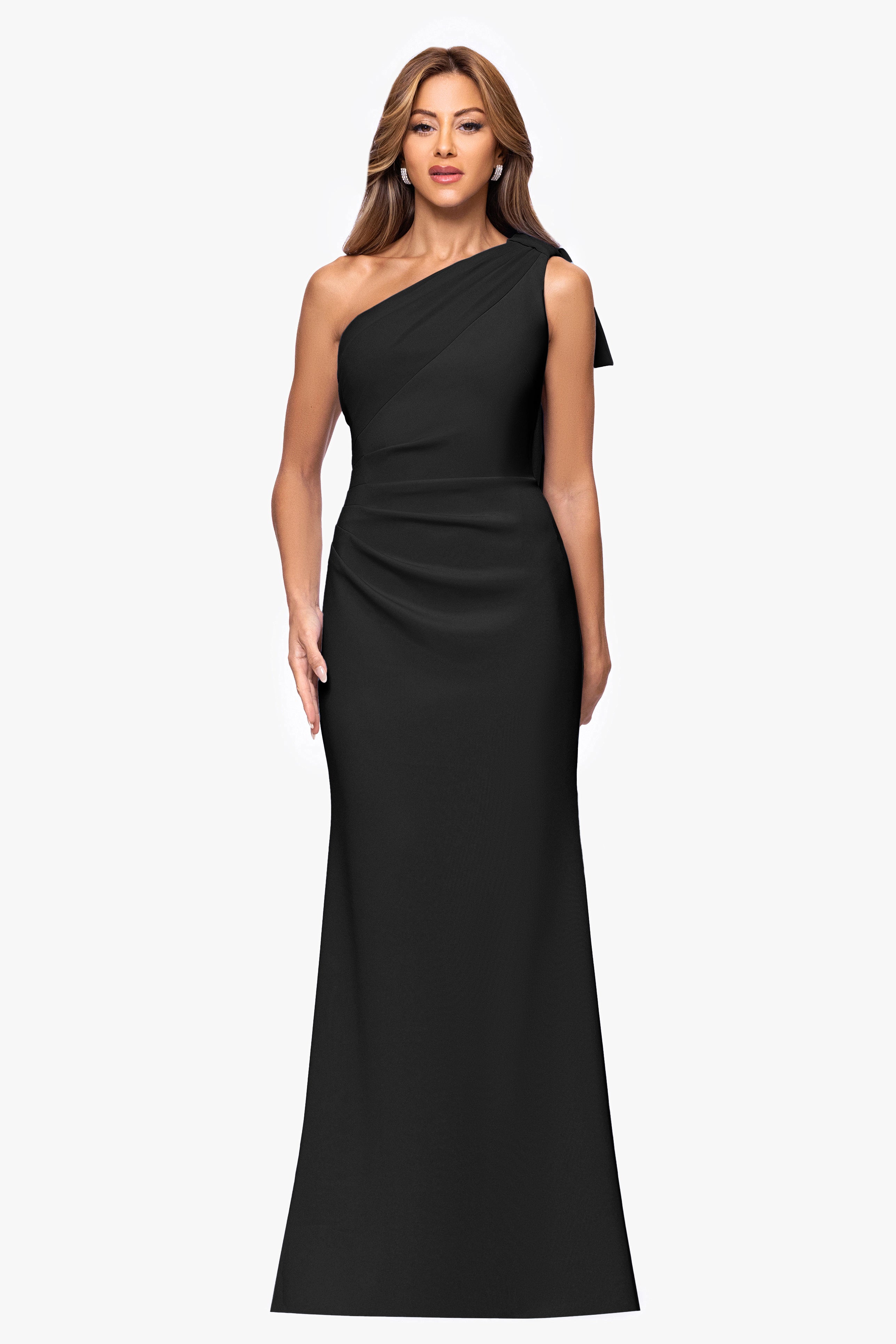 SEA DOUBLE-FACED ONE SHOULDER DRESS タグ付 Gwen