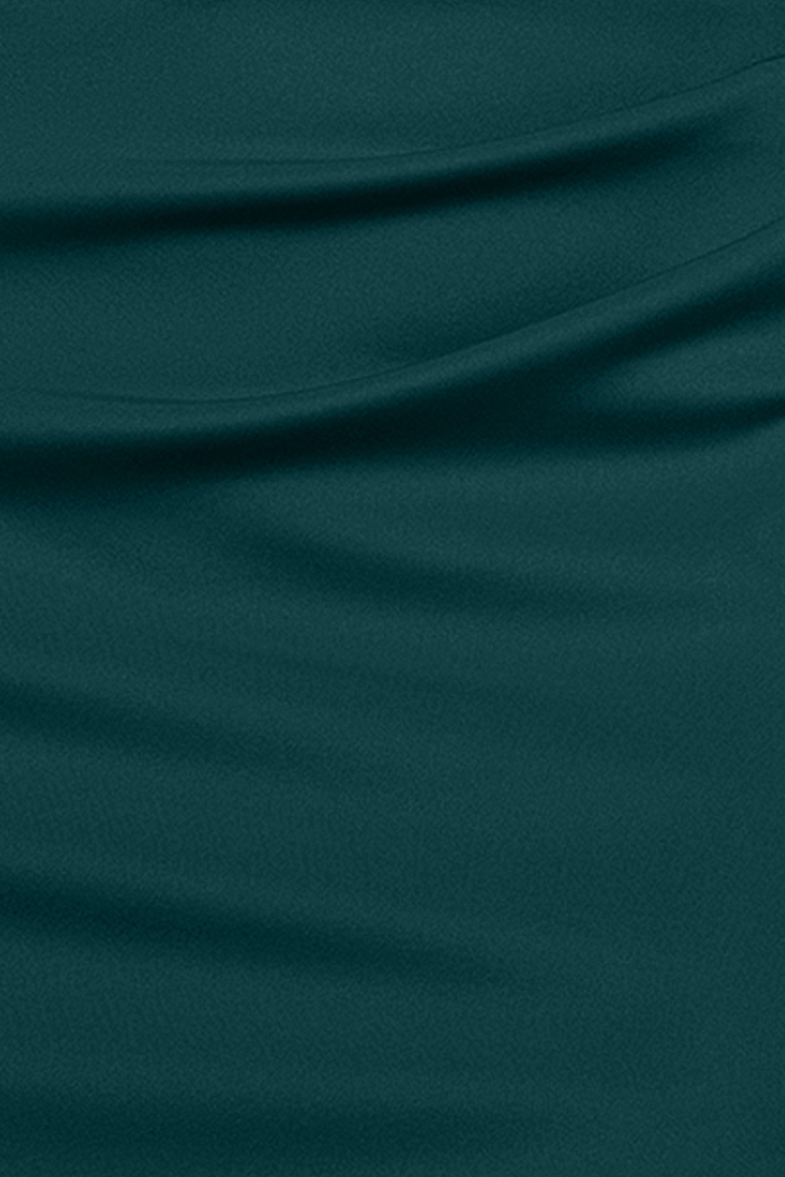 "Whitney" Techno Scuba One Shoulder Off the Shoulder Floor Length Dress