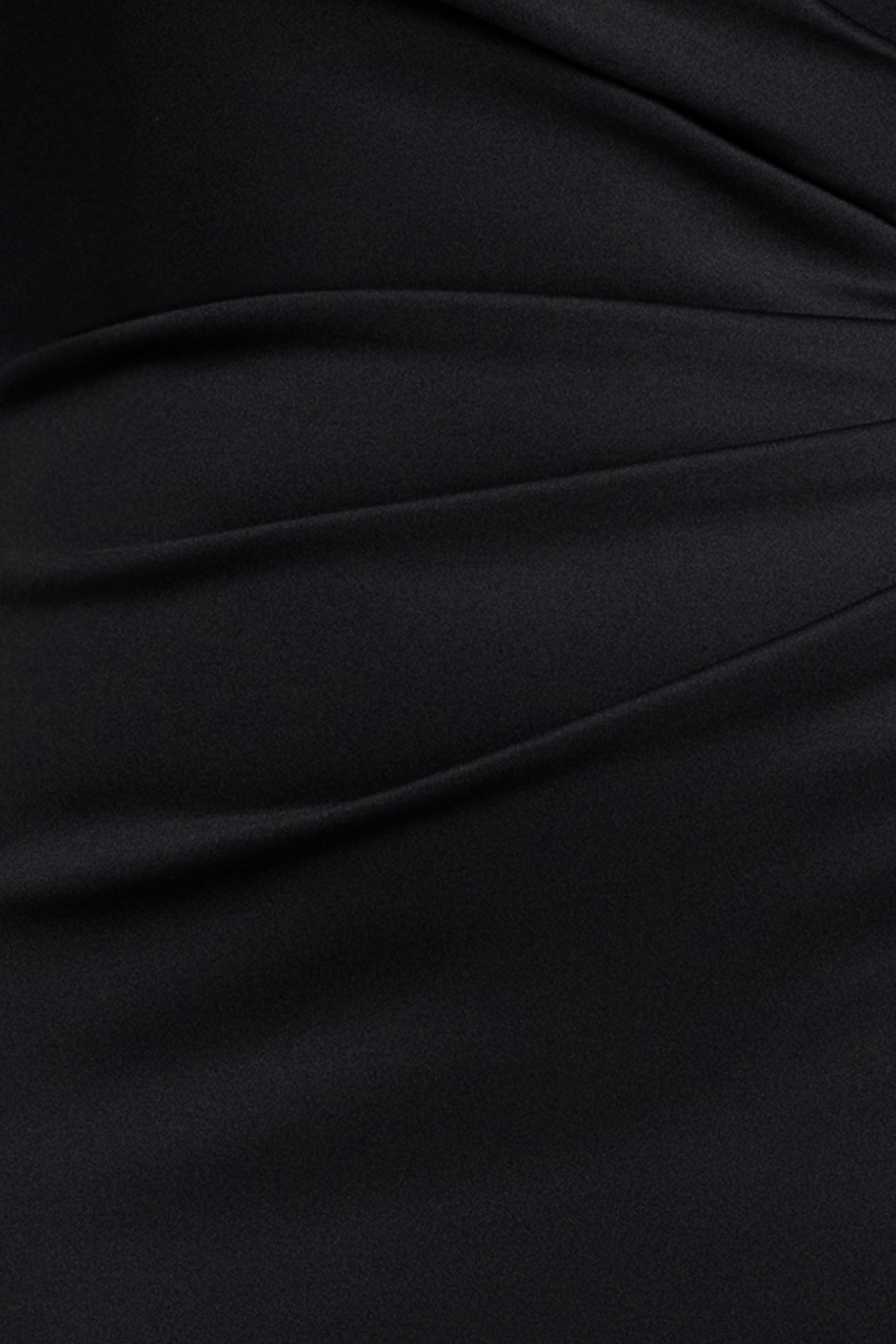 Plus "Pearl" Techno Scuba Off the Shoulder Ruffle Dress