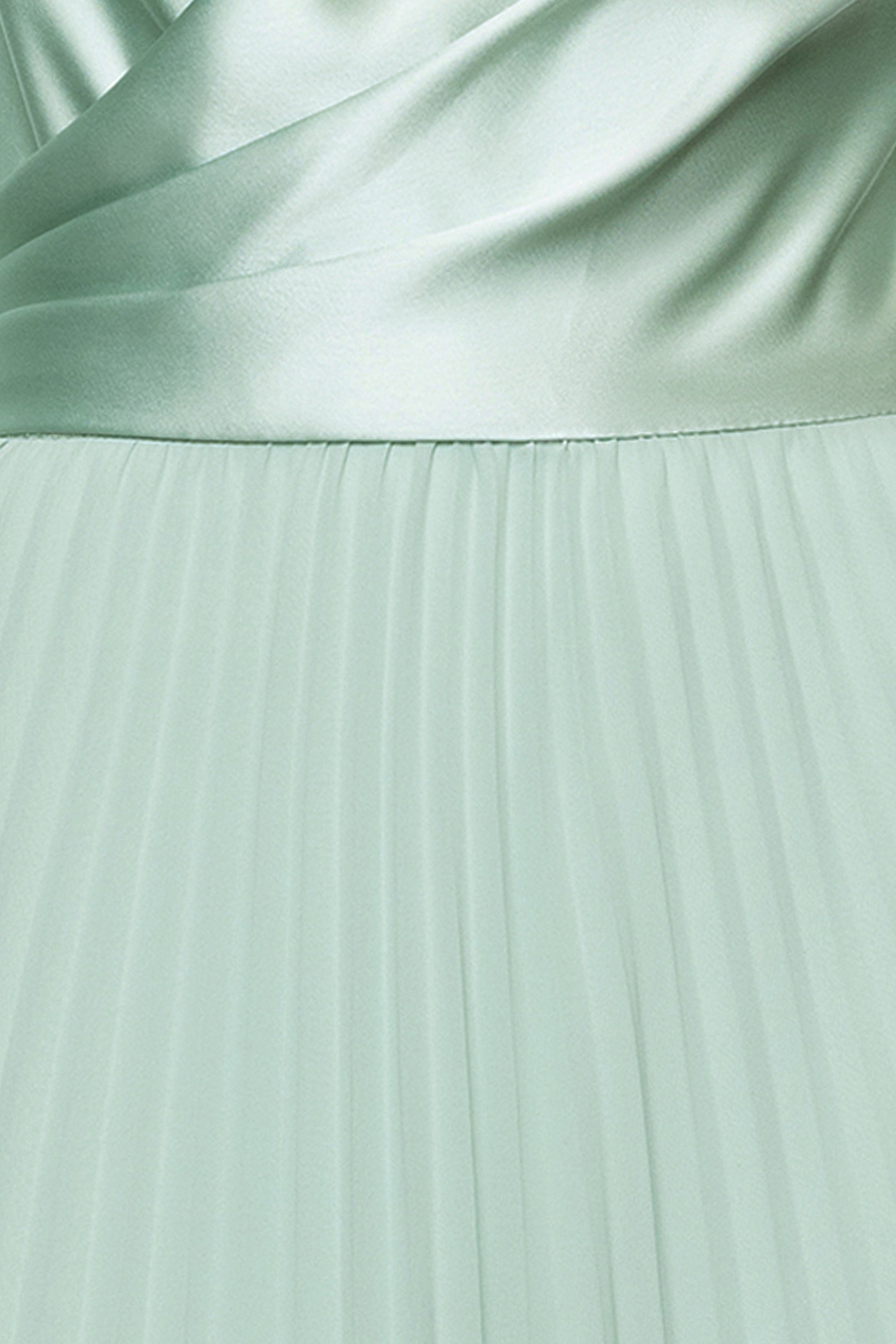 Xscape Women's Long Sleeve Satin Gown, Sage, 10