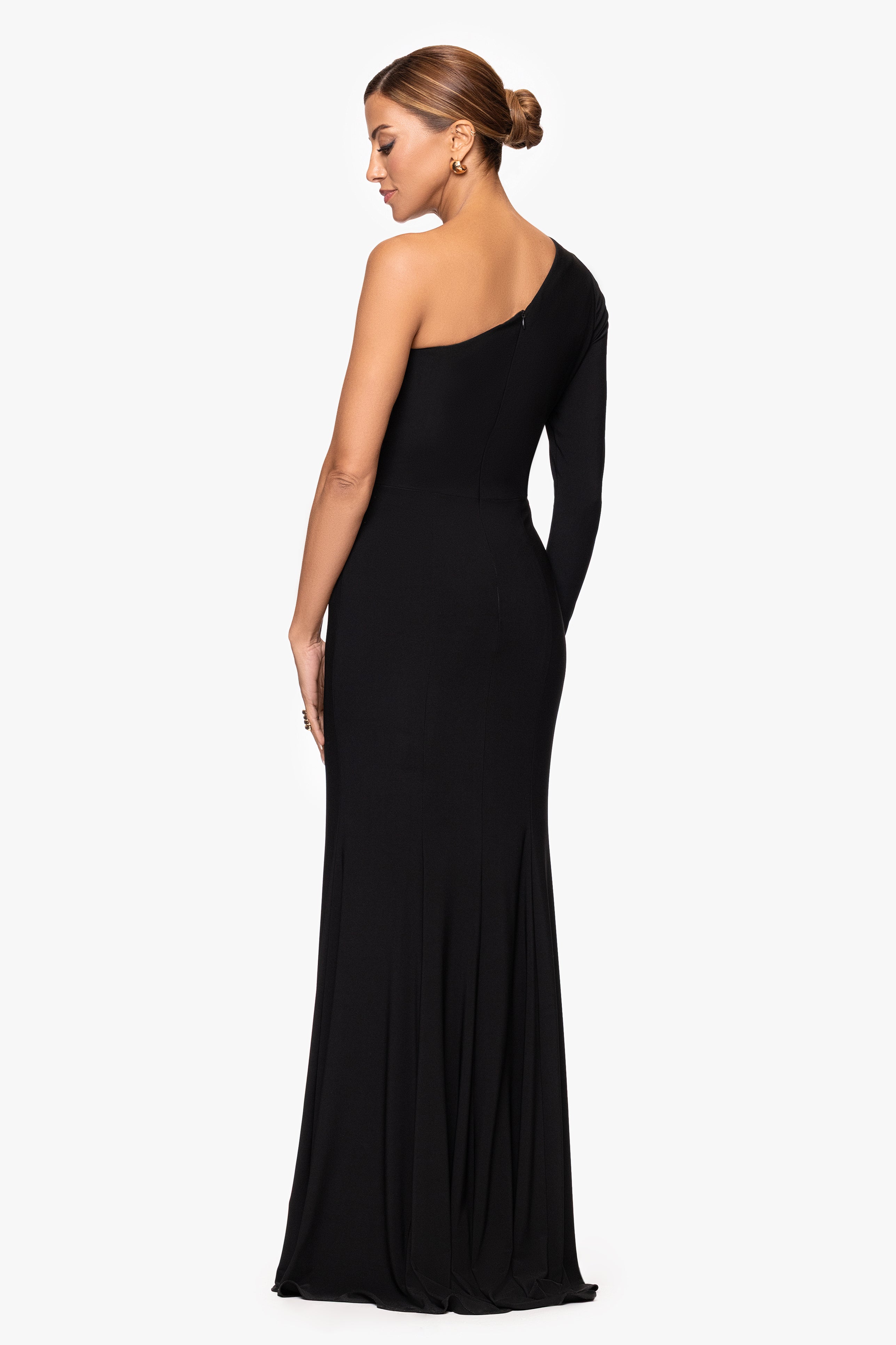 acka sheer shoulder dress ブラック sheer shoulder dress – Acka online store