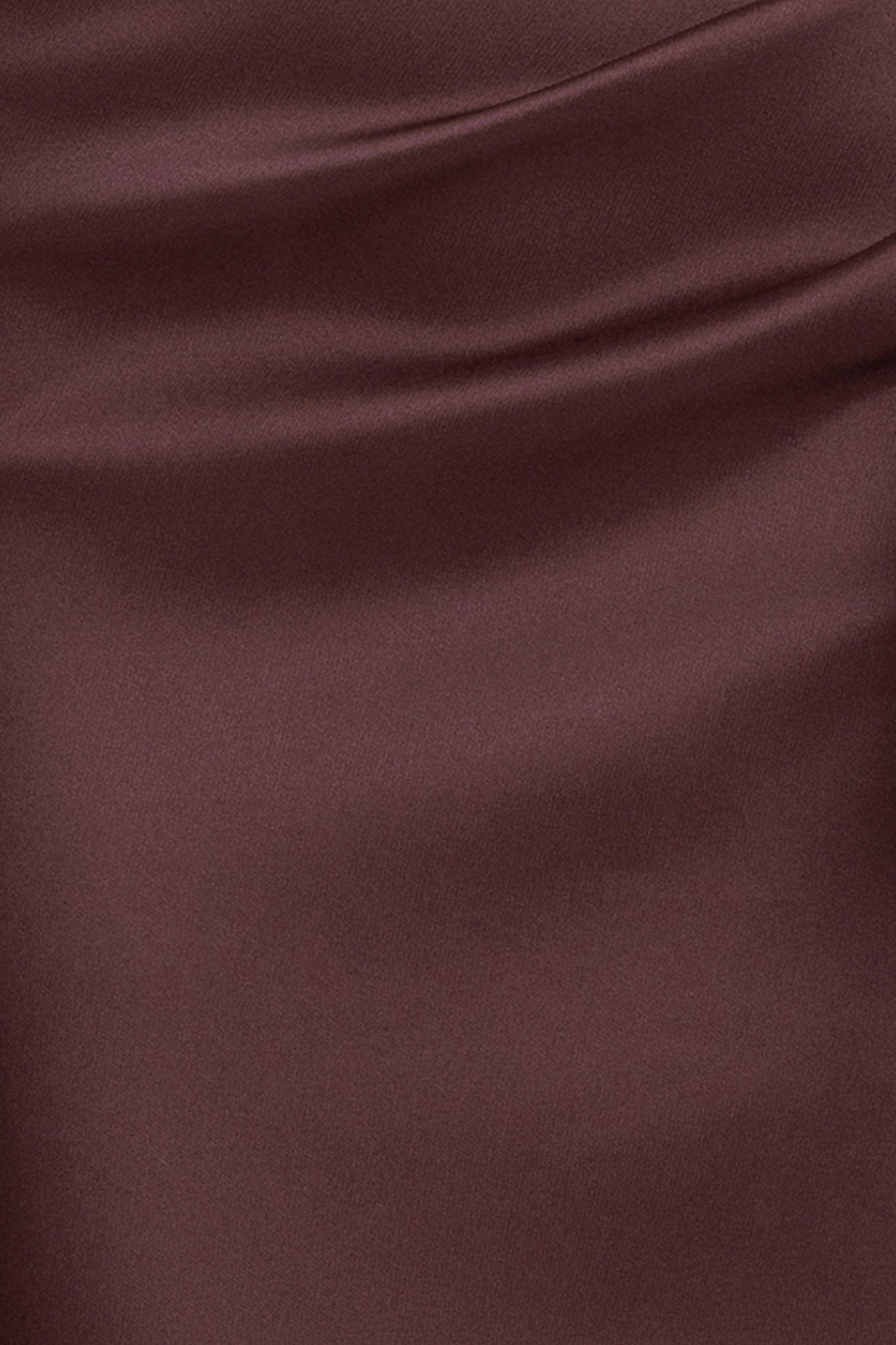 "Remi" Satin Strapless Side Ruffle Dress