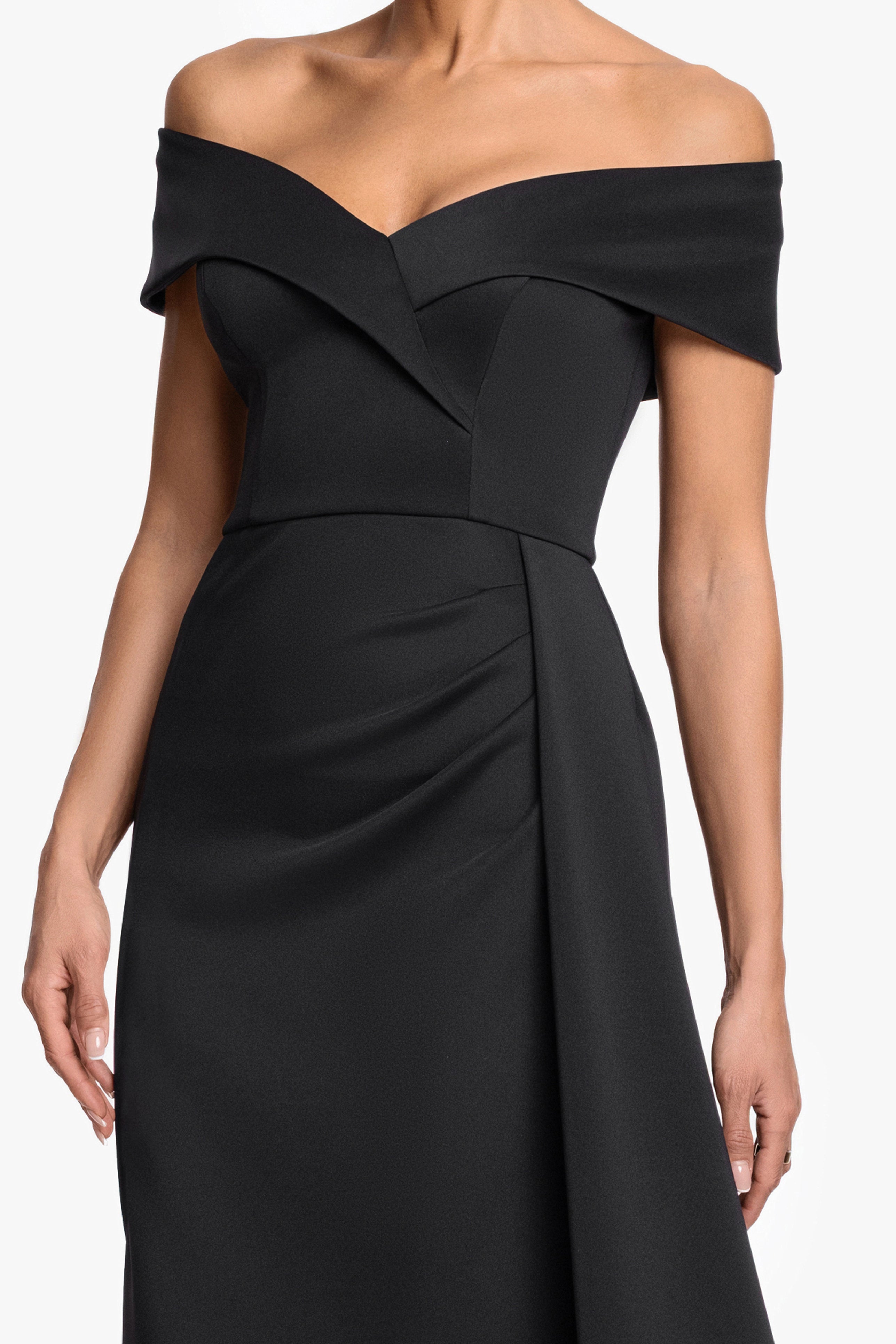 "Roseanne" Scuba Crepe Overlay Skirt Dress