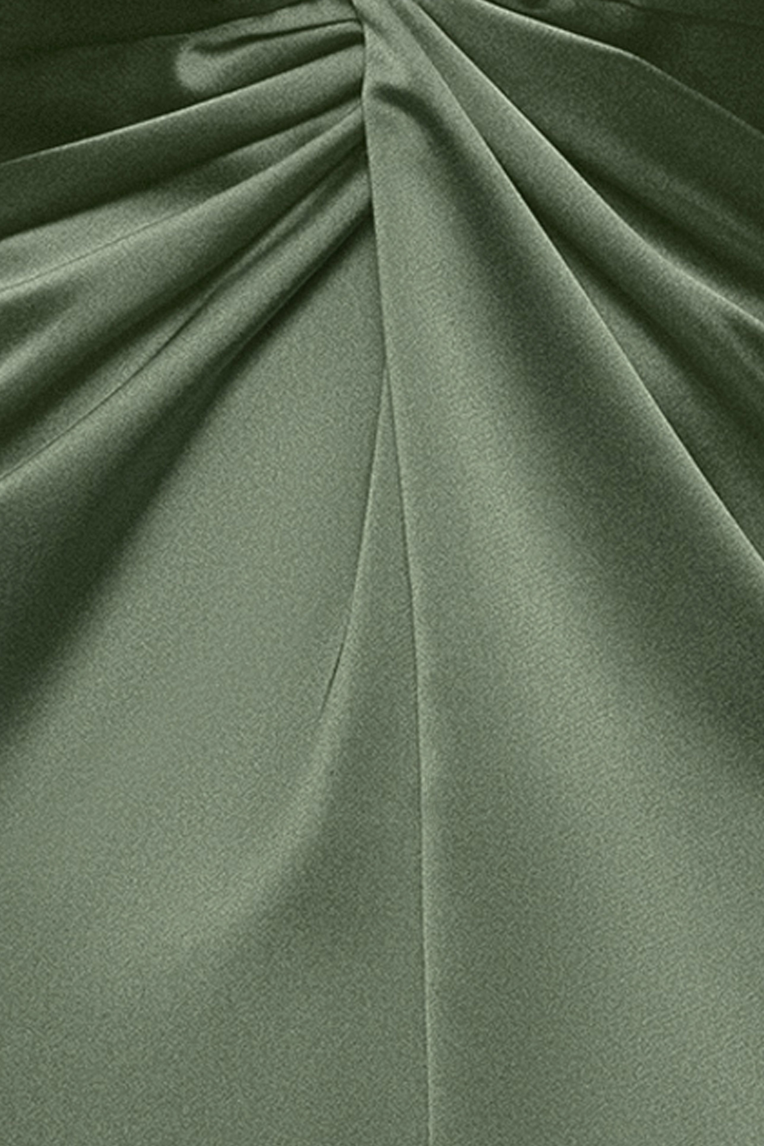 "Evelyn" Satin Short Sleeve V-Neck Tie Dress
