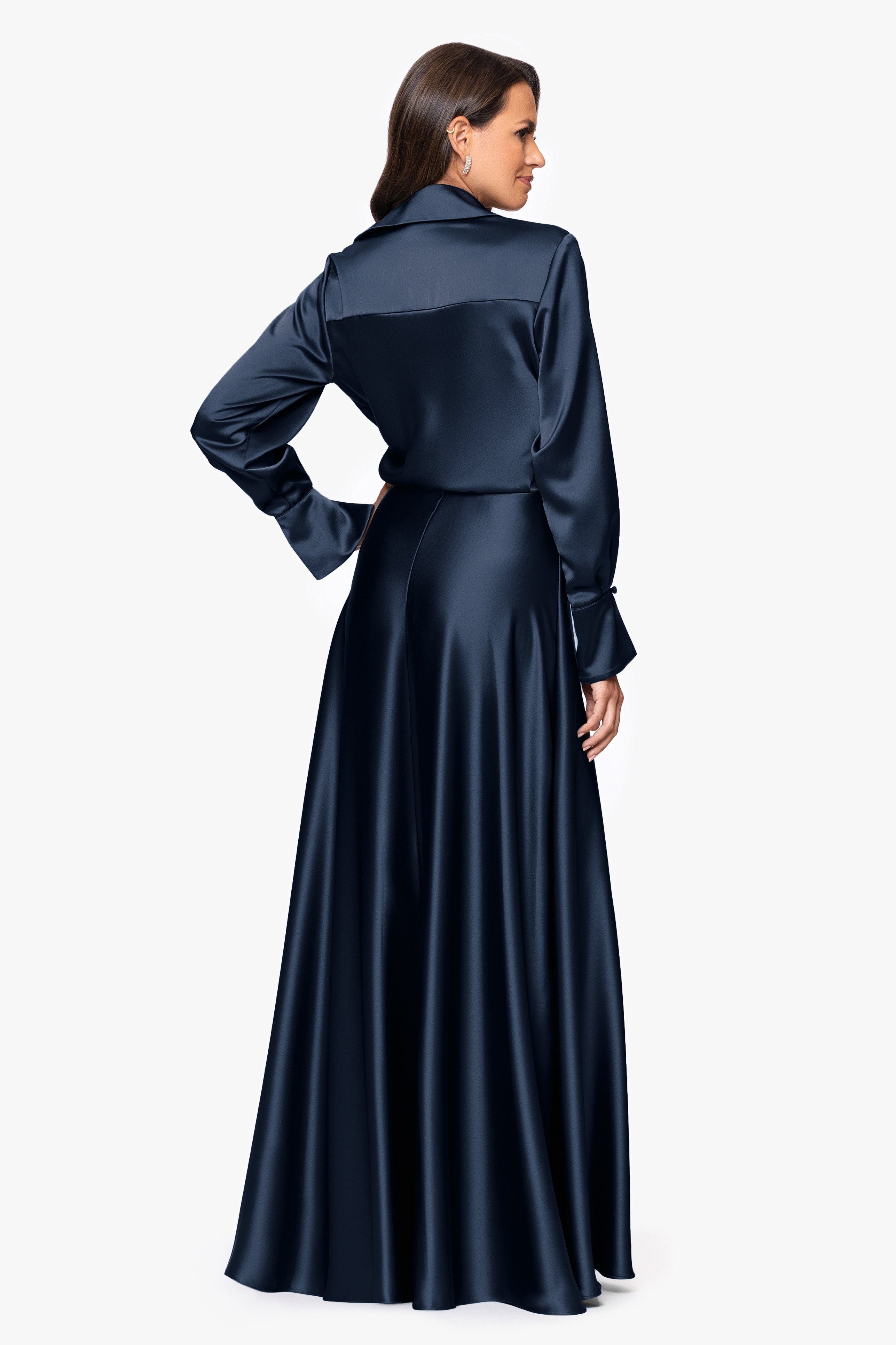 【美品】elu serena scallop long sleeve dress Kelandra