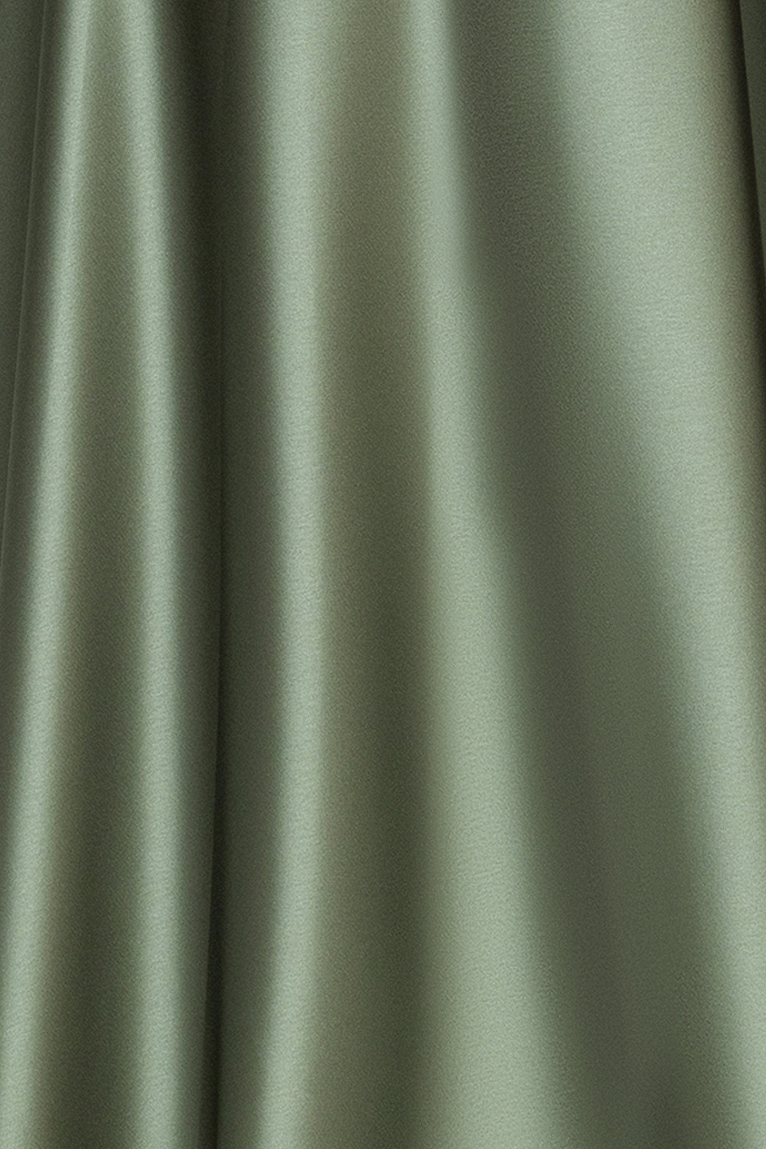 "Kelandra" Satin Collared V-Neck Long Sleeve Floor Length Dress