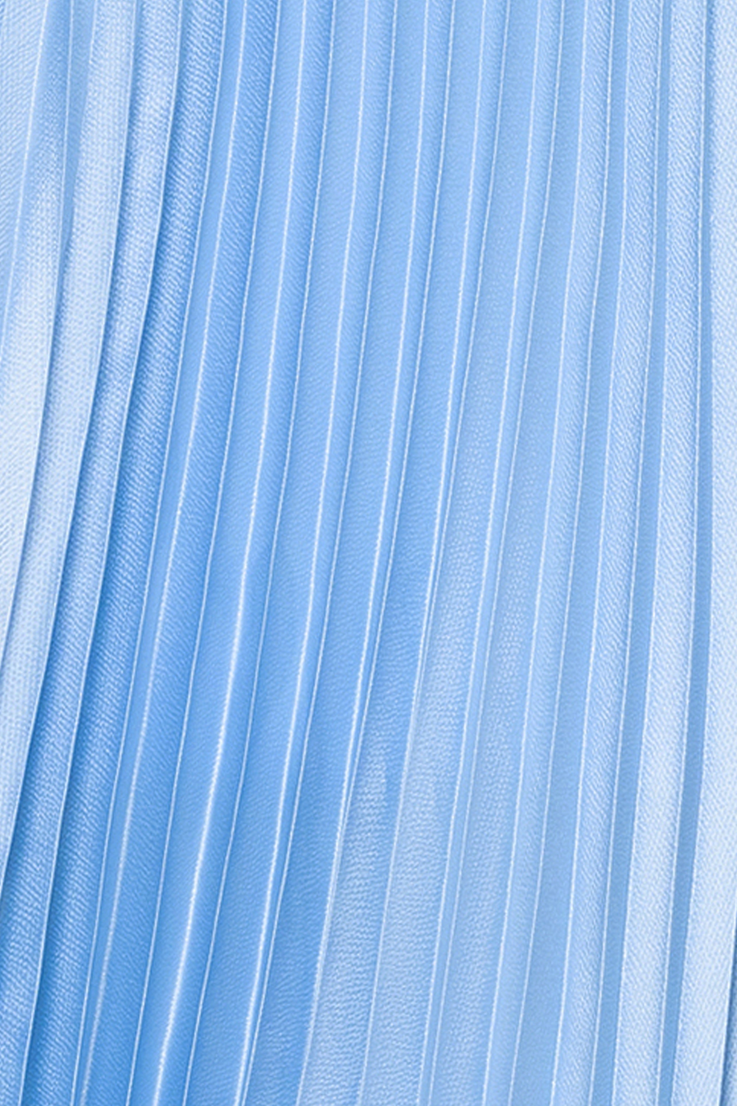 "Rebecca" Satin Pleated Halter High Neck Floor Length Dress