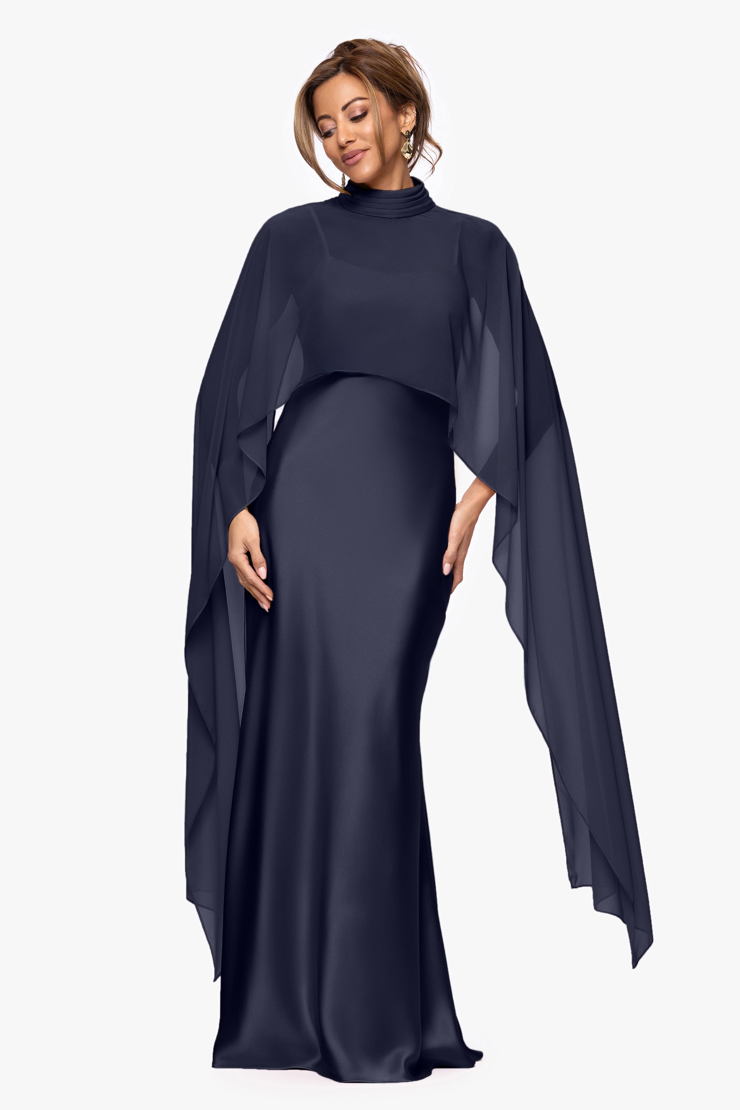 Xscape Women's Overlay Maxi Dress - Rose/Gold - Size 14