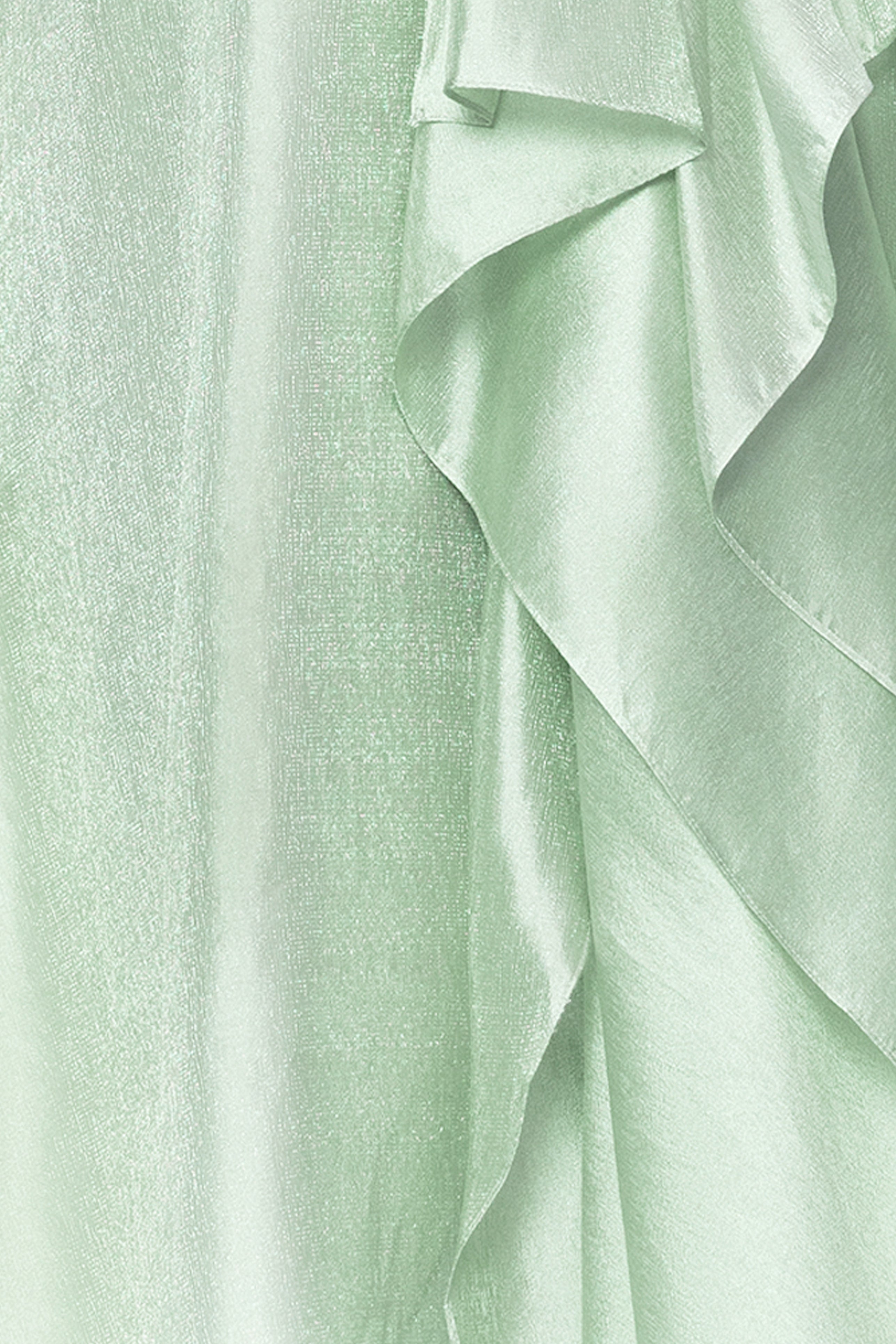 "Keira" Metallic Organza One Shoulder Midi Dress