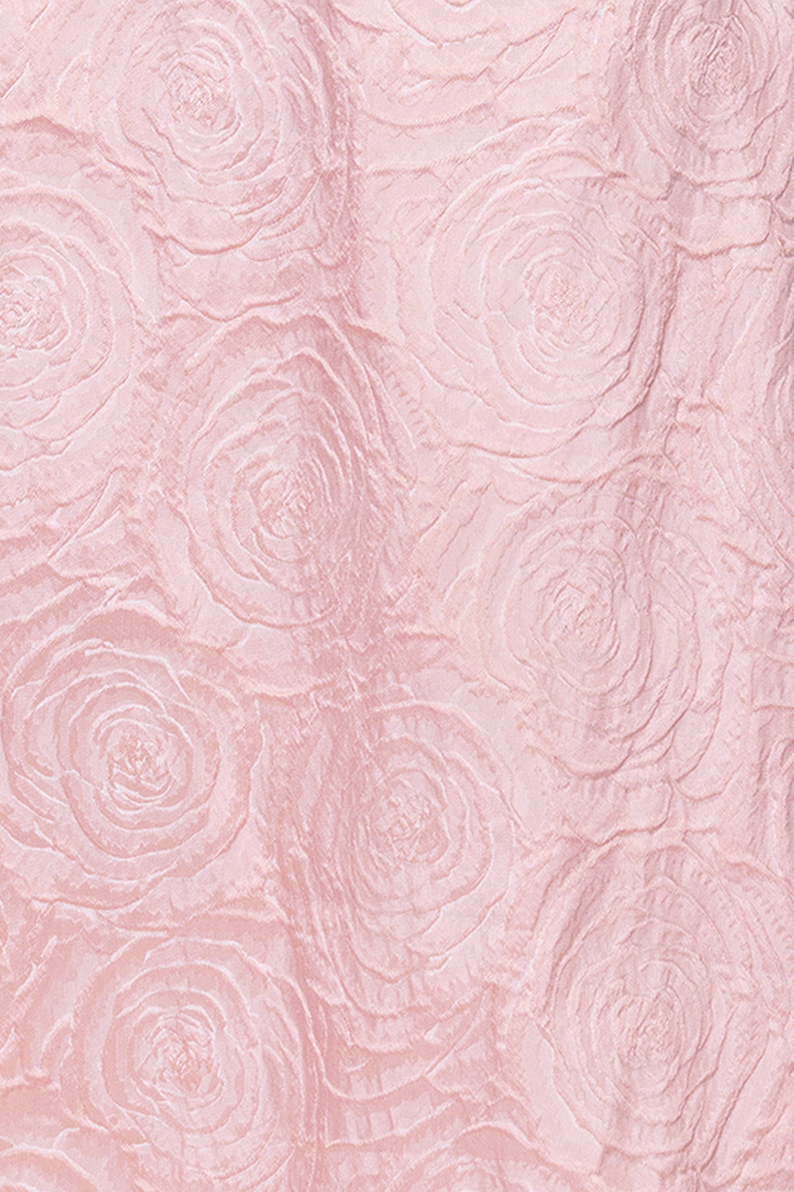 "Lorelai" Brocade Asymmetric Neck Floor Length Dress