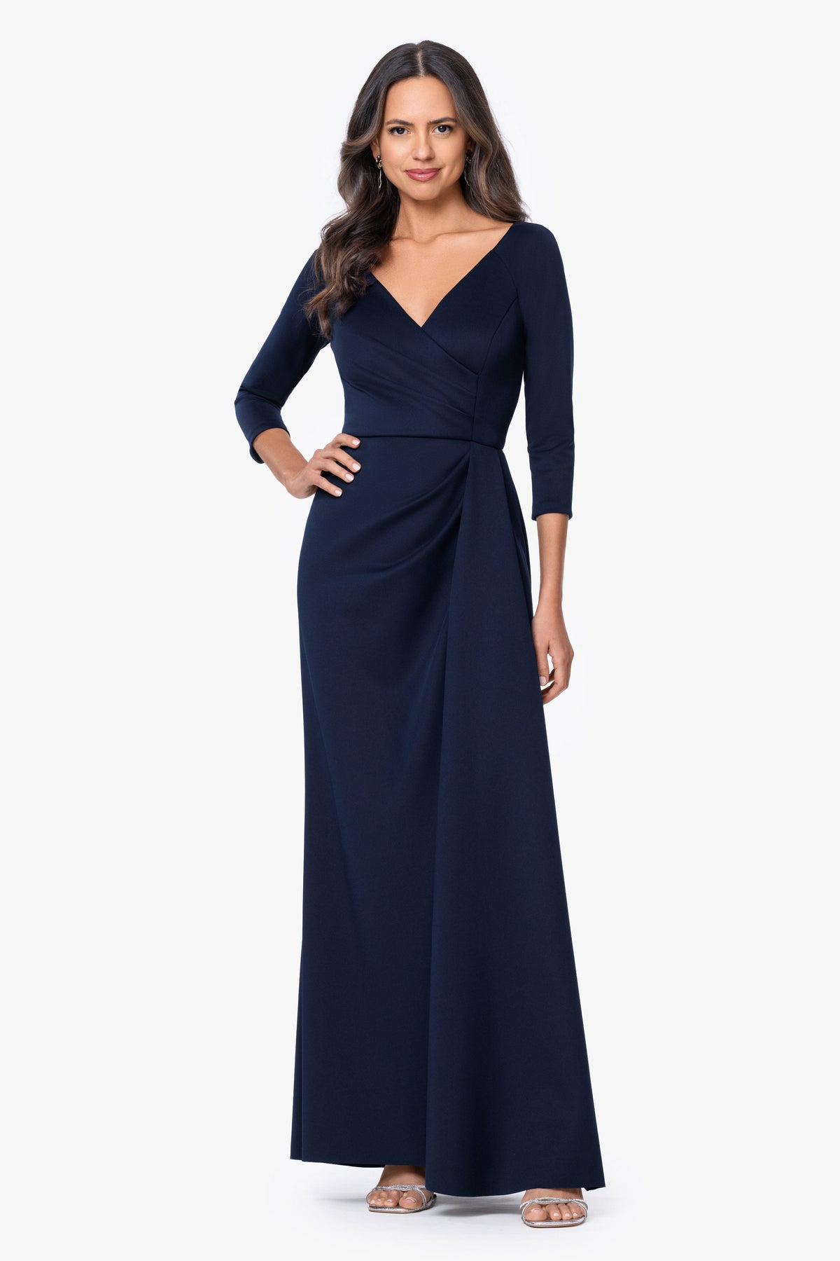 "Mindy" Techno Scuba Long Sleeve Dress