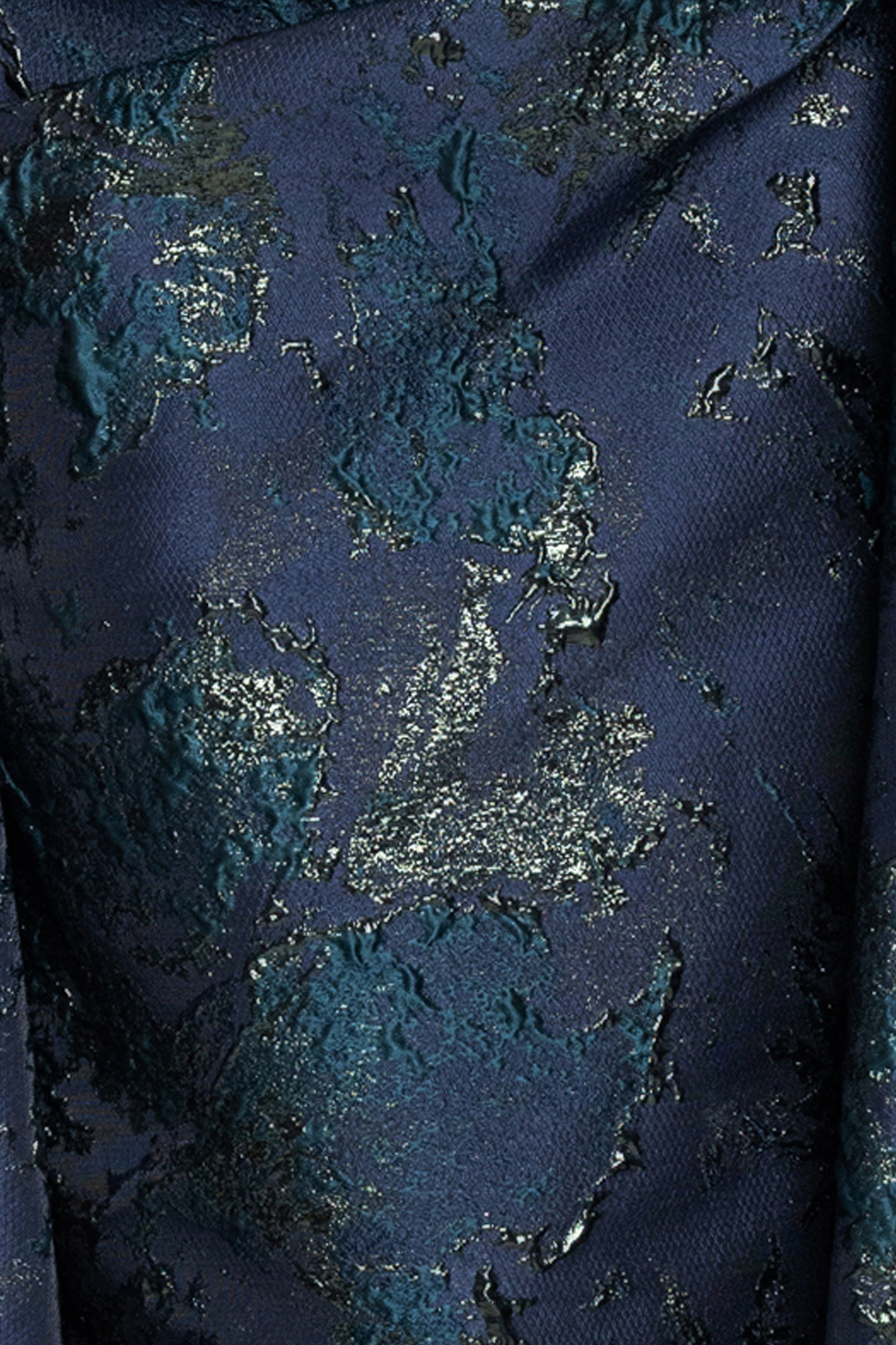 "Piper" Brocade One Shoulder Gown