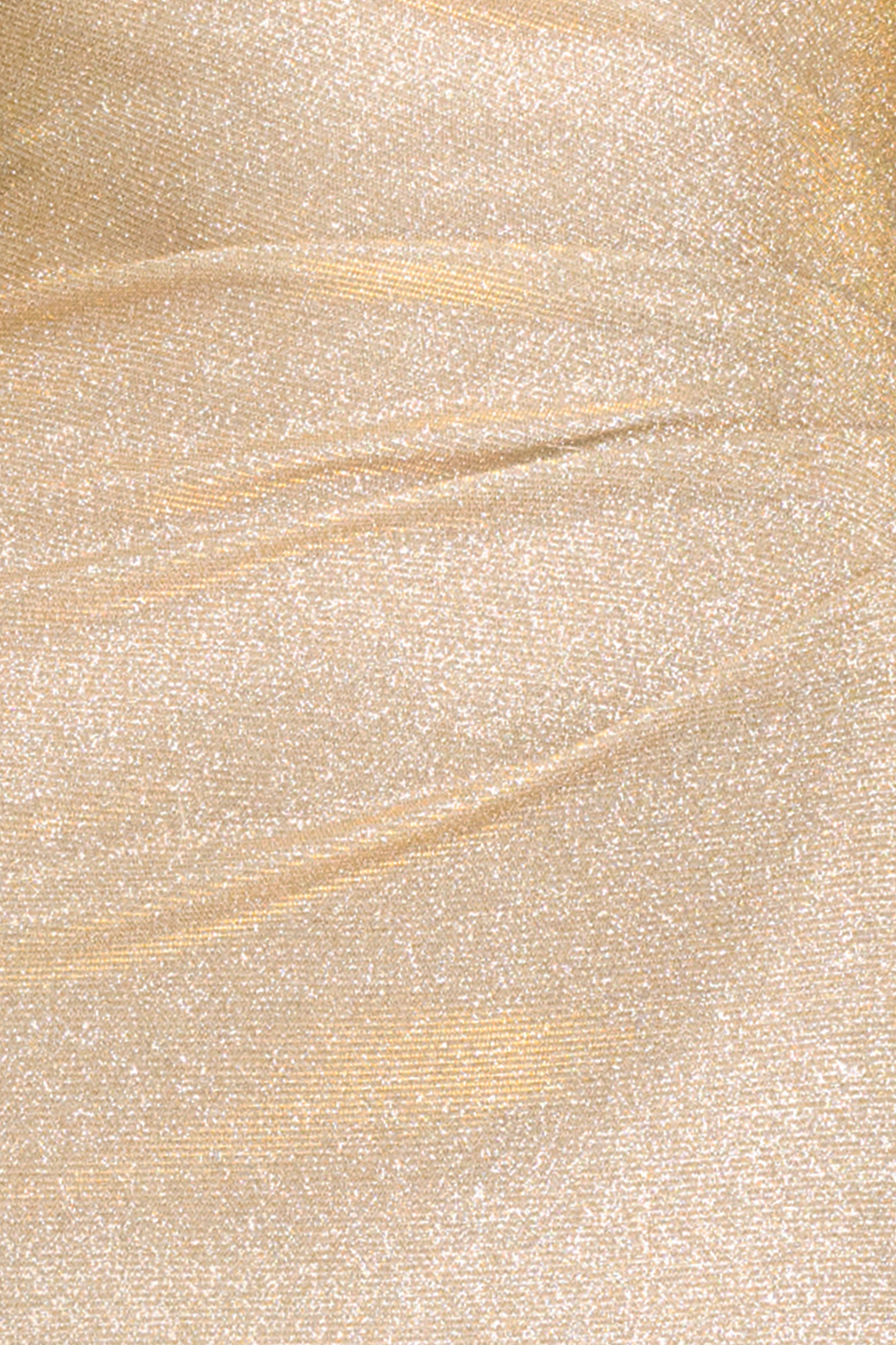 "Elena" Metallic Strapless Side Ruffle Dress