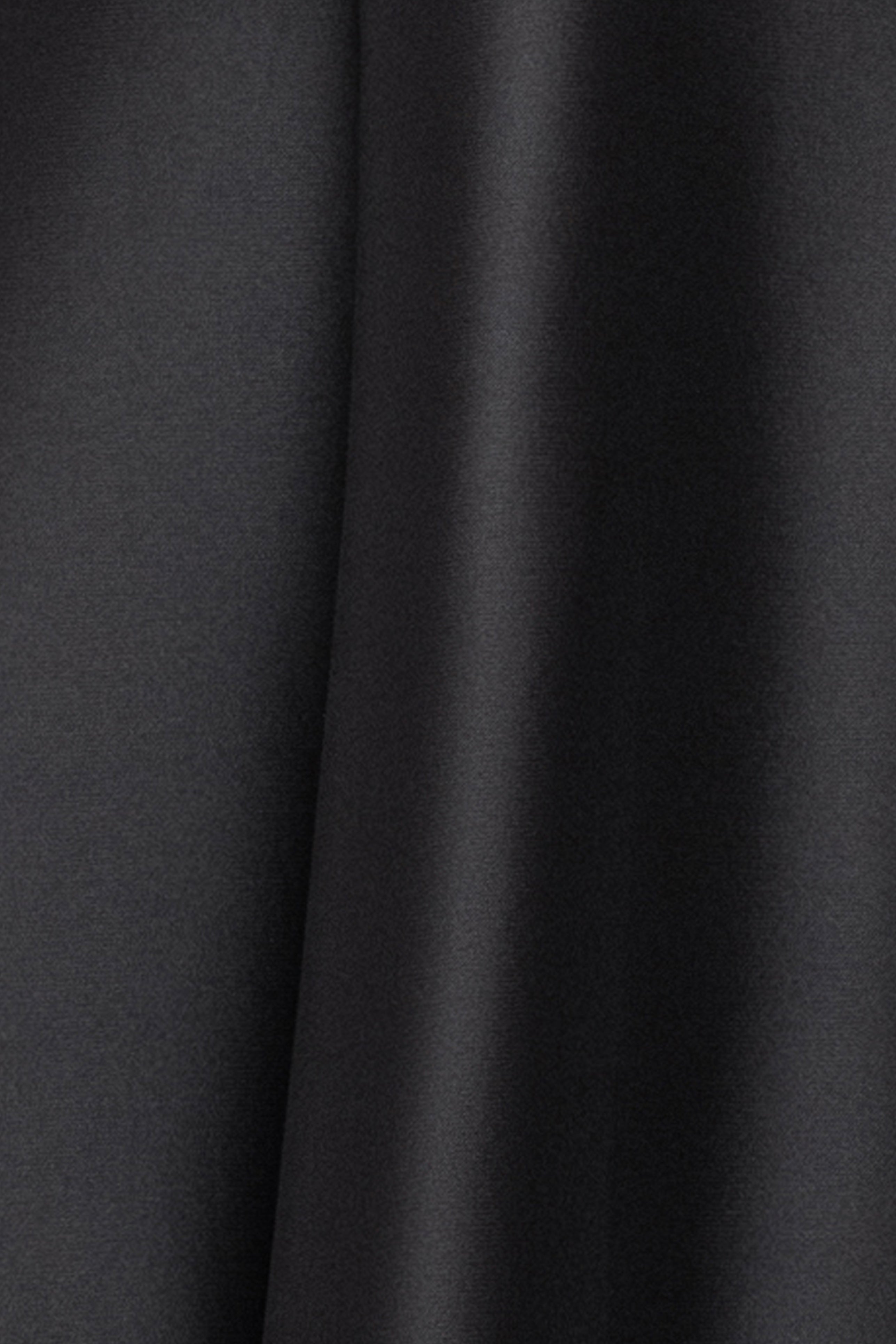 "Claire" Stretch Mikado Strapless Midi Dress