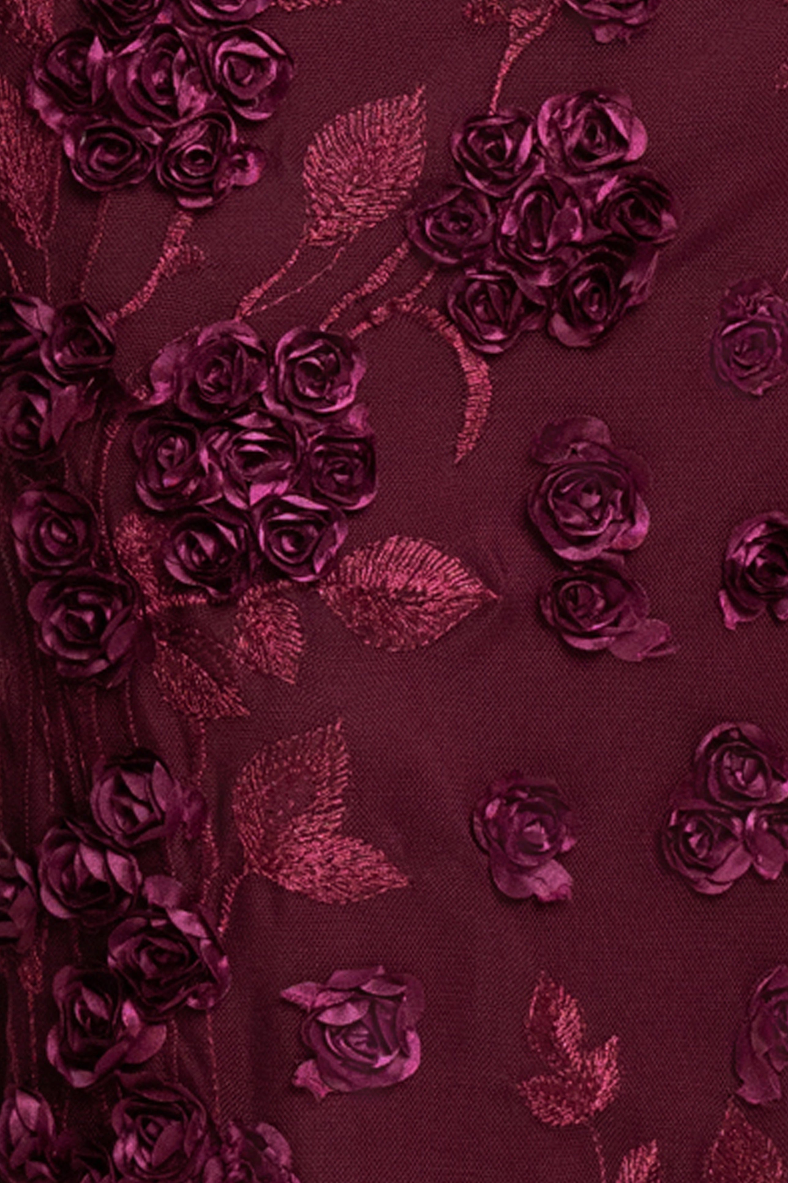 "Stevie" Soutache Mesh Strapless Dress With Chiffon Scarf