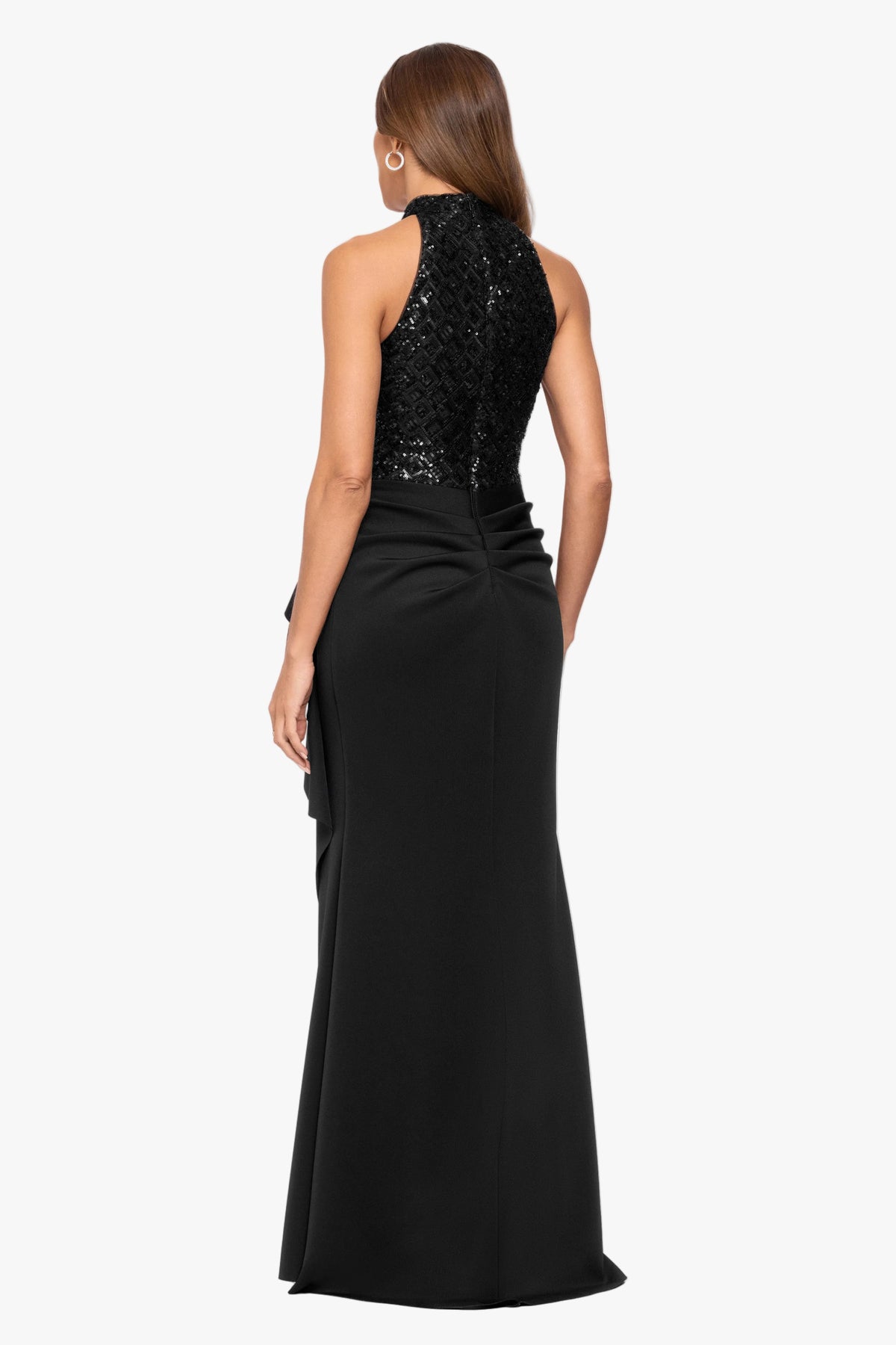 Petite Maude" Sequin & Techno Scuba Combo Dress