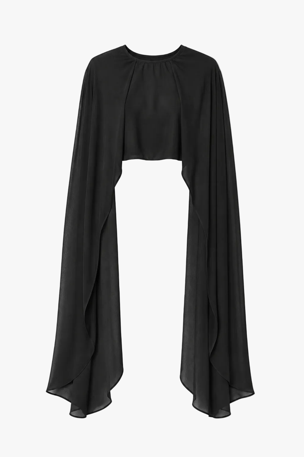 "Lee" Souffle Chiffon Long Cape
