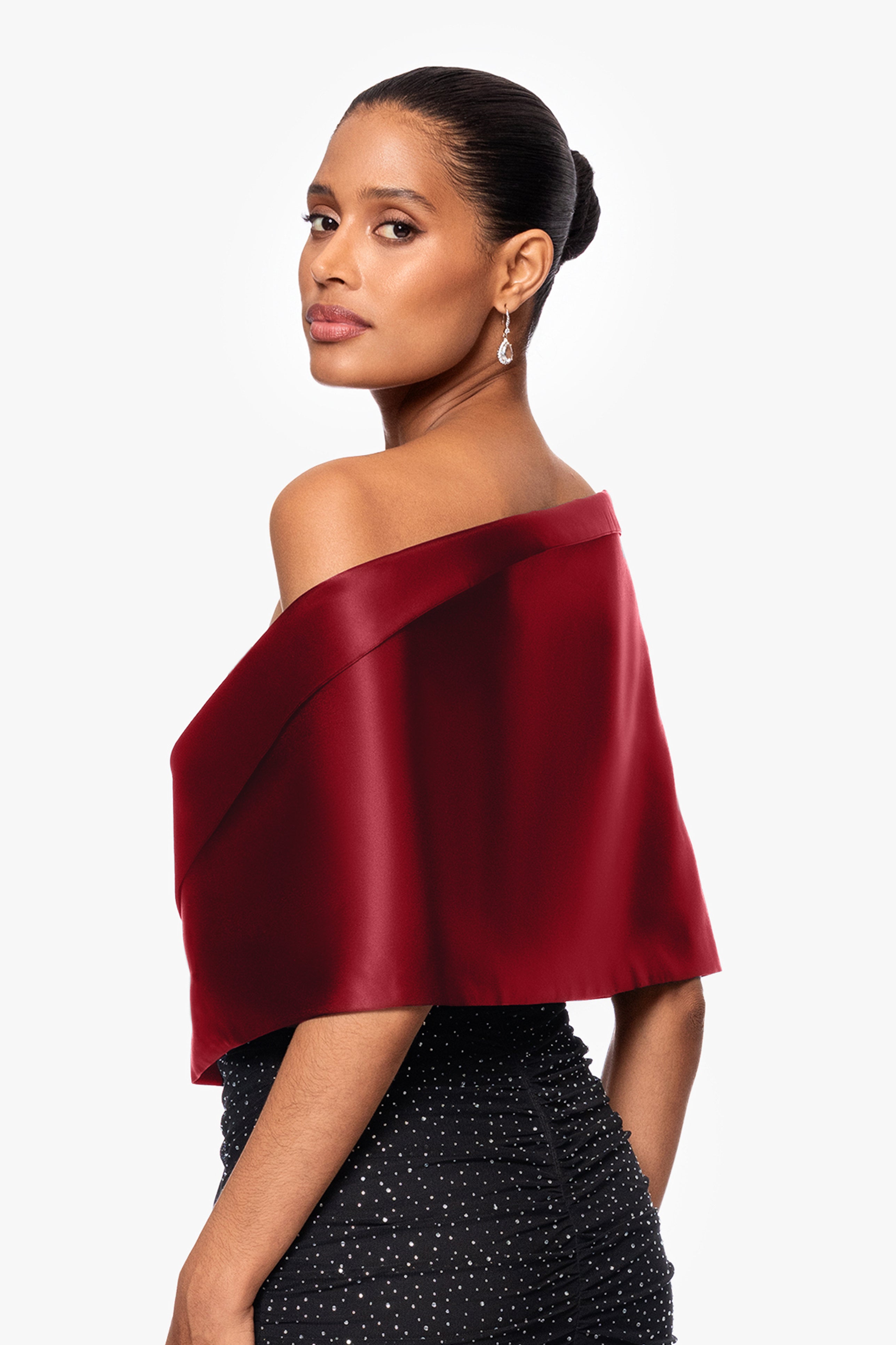 "Trixie" Satin Pull Through Shawl Wrap