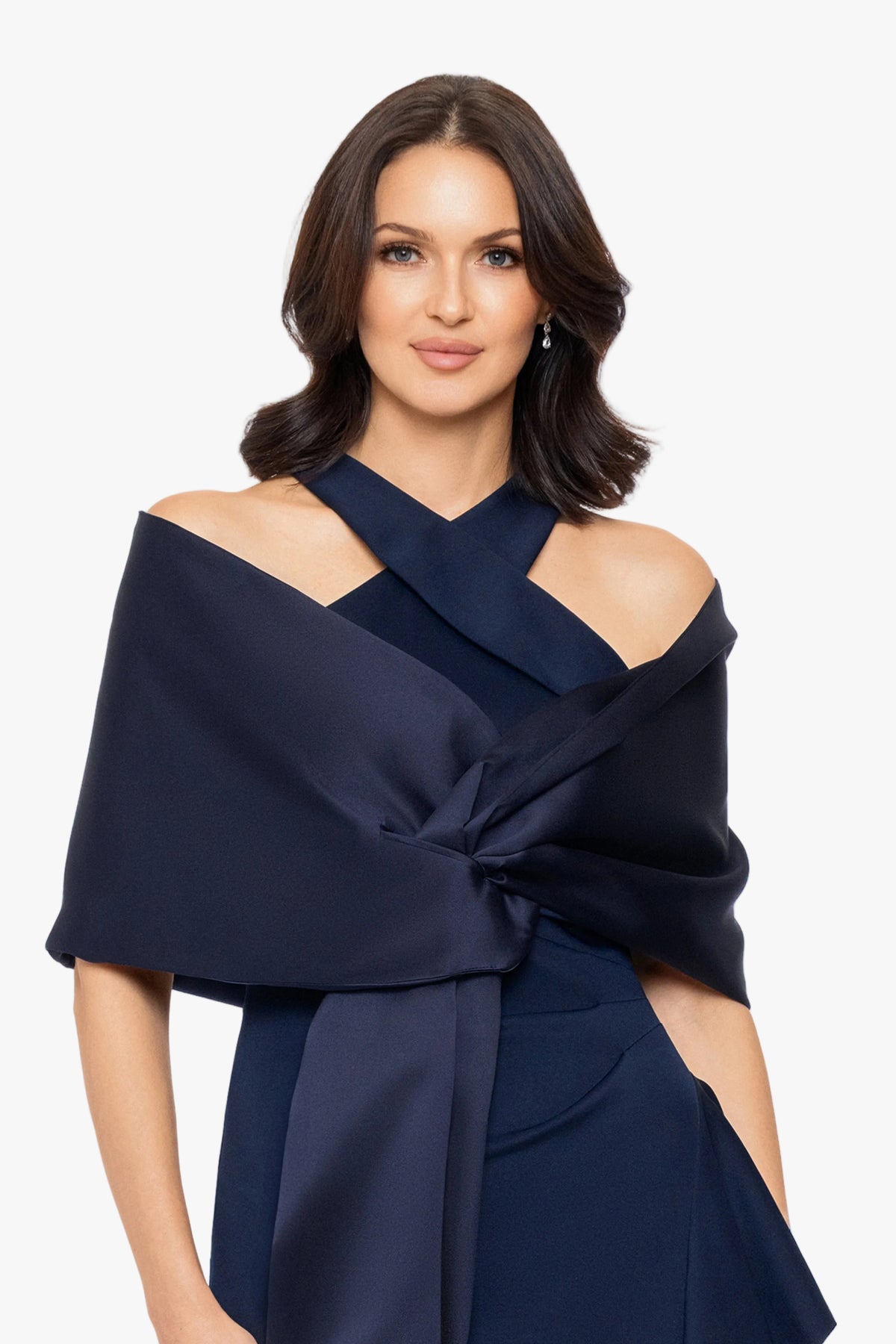 "Trixie" Satin Pull Through Shawl Wrap