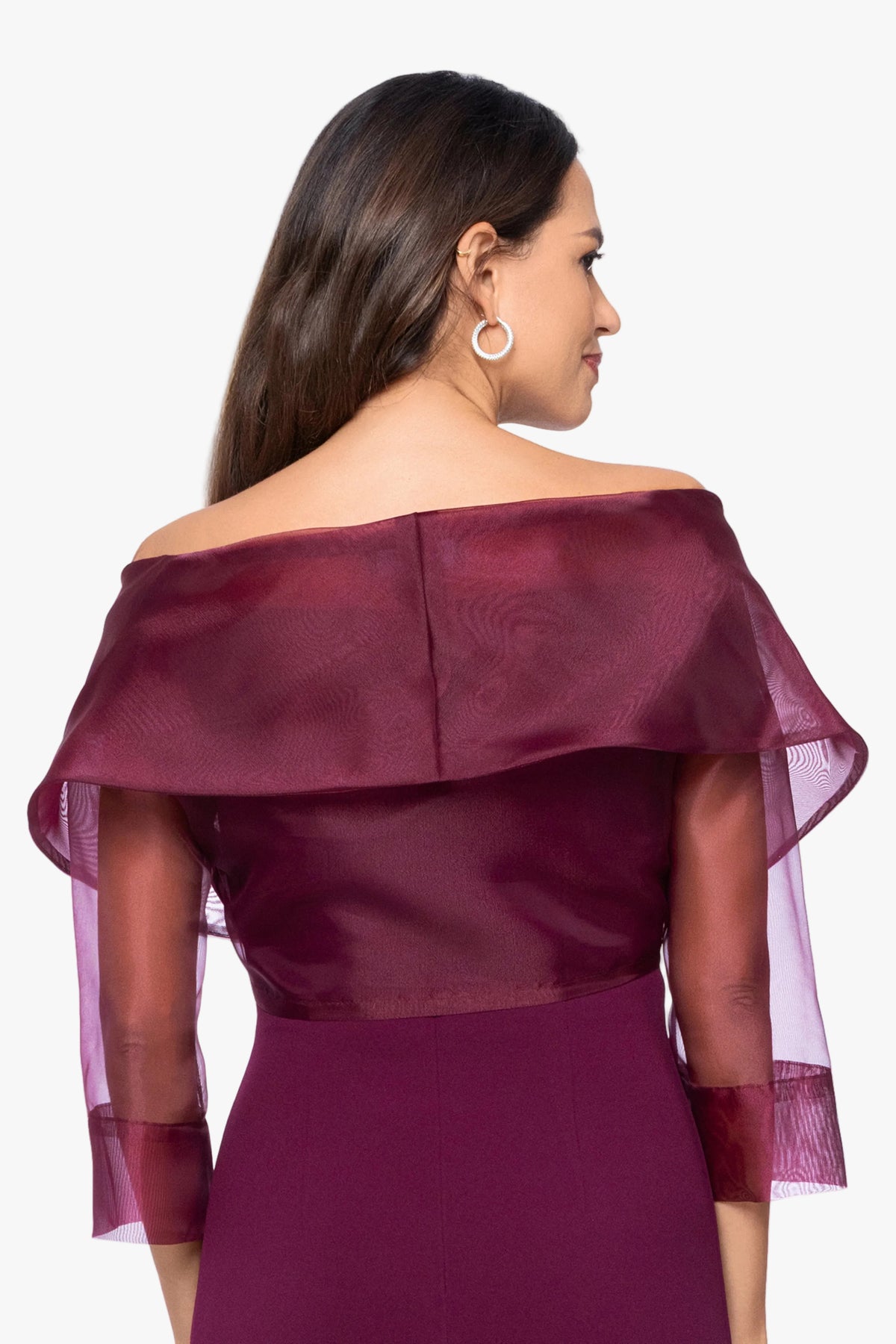 "Agnes" Organza 3/4 Sleeve Shawl Wrap