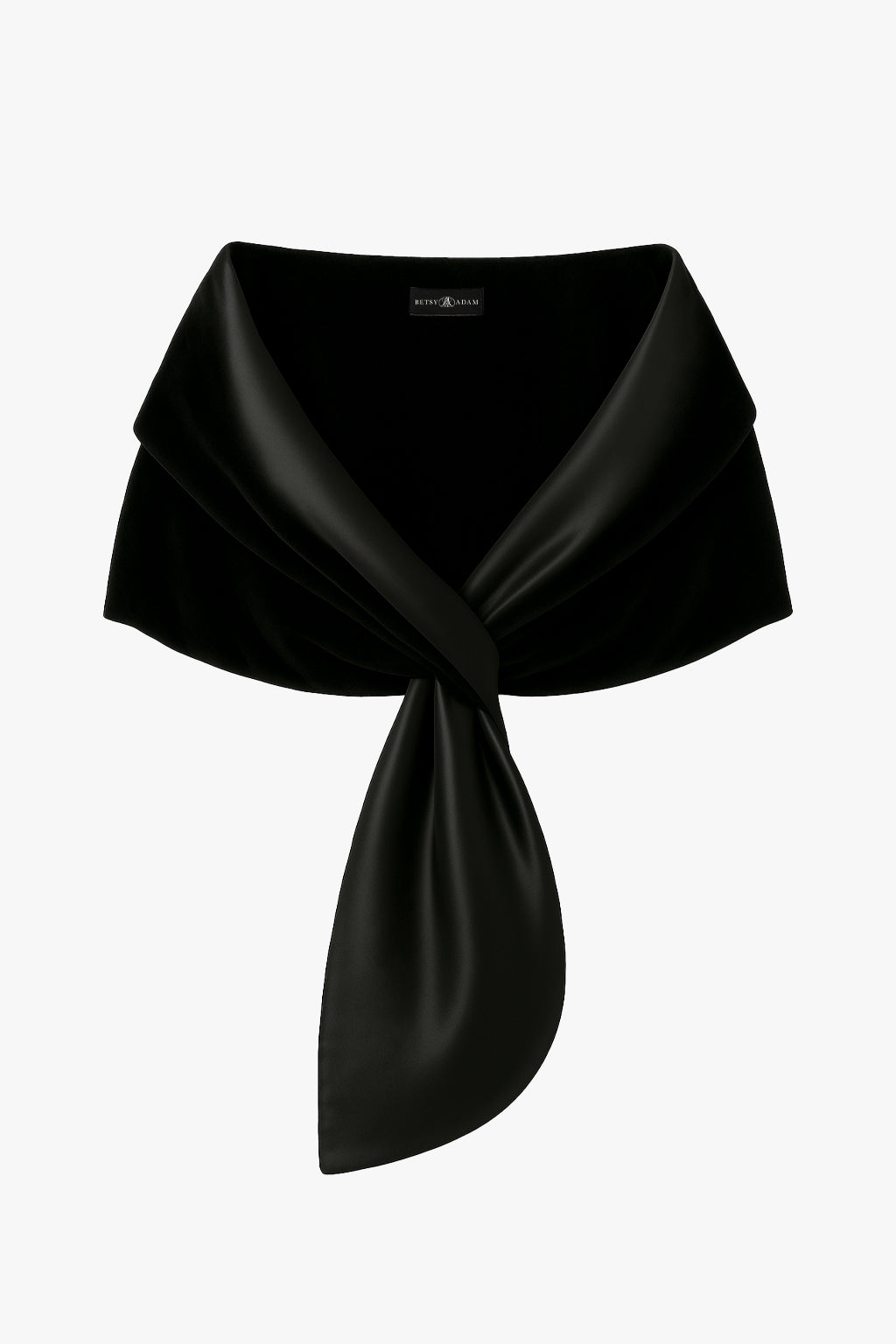 "Rosemary" Velvet and Satin Pull Through Shawl Wrap