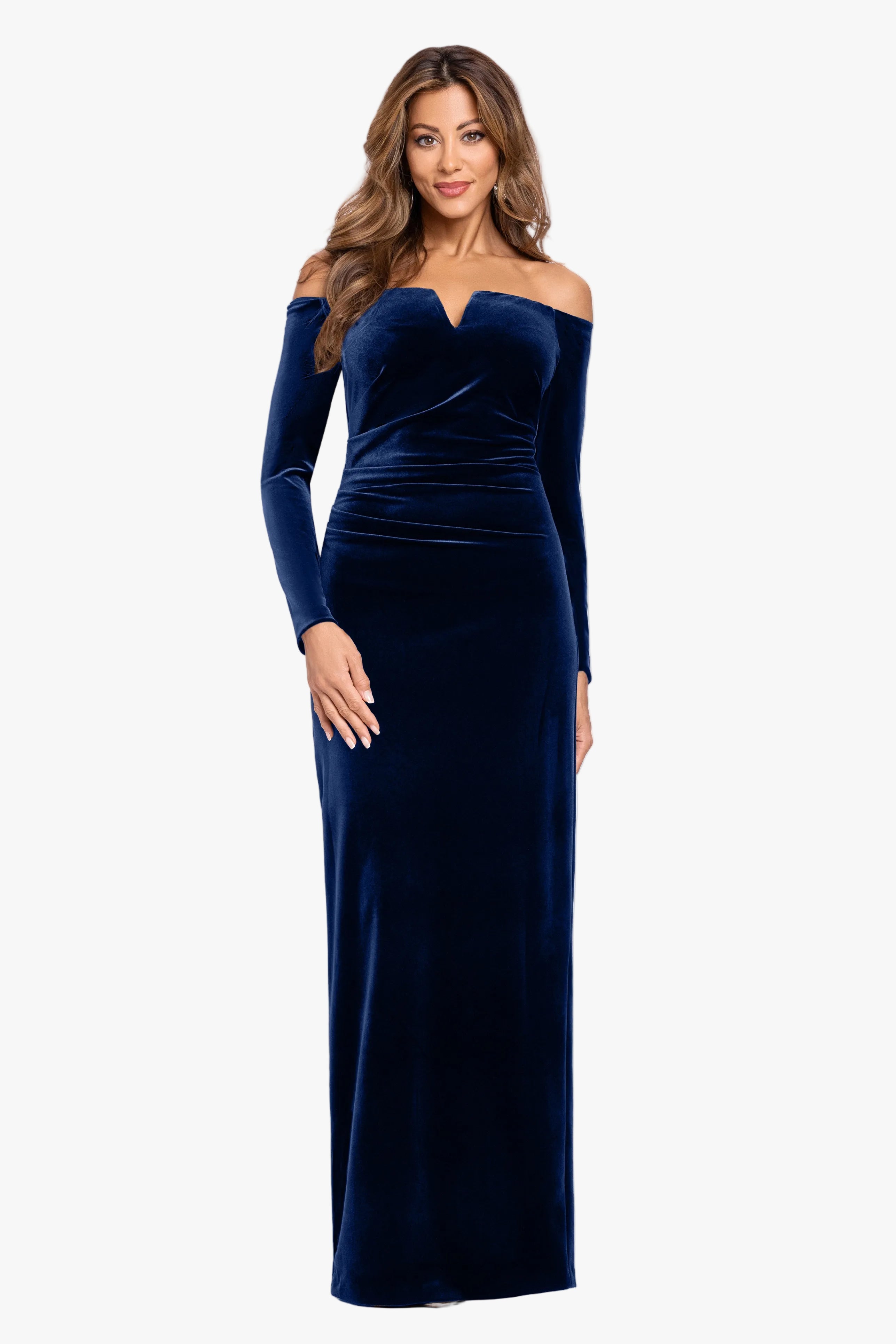 "Christy" Off the Shoulder Velvet Dress