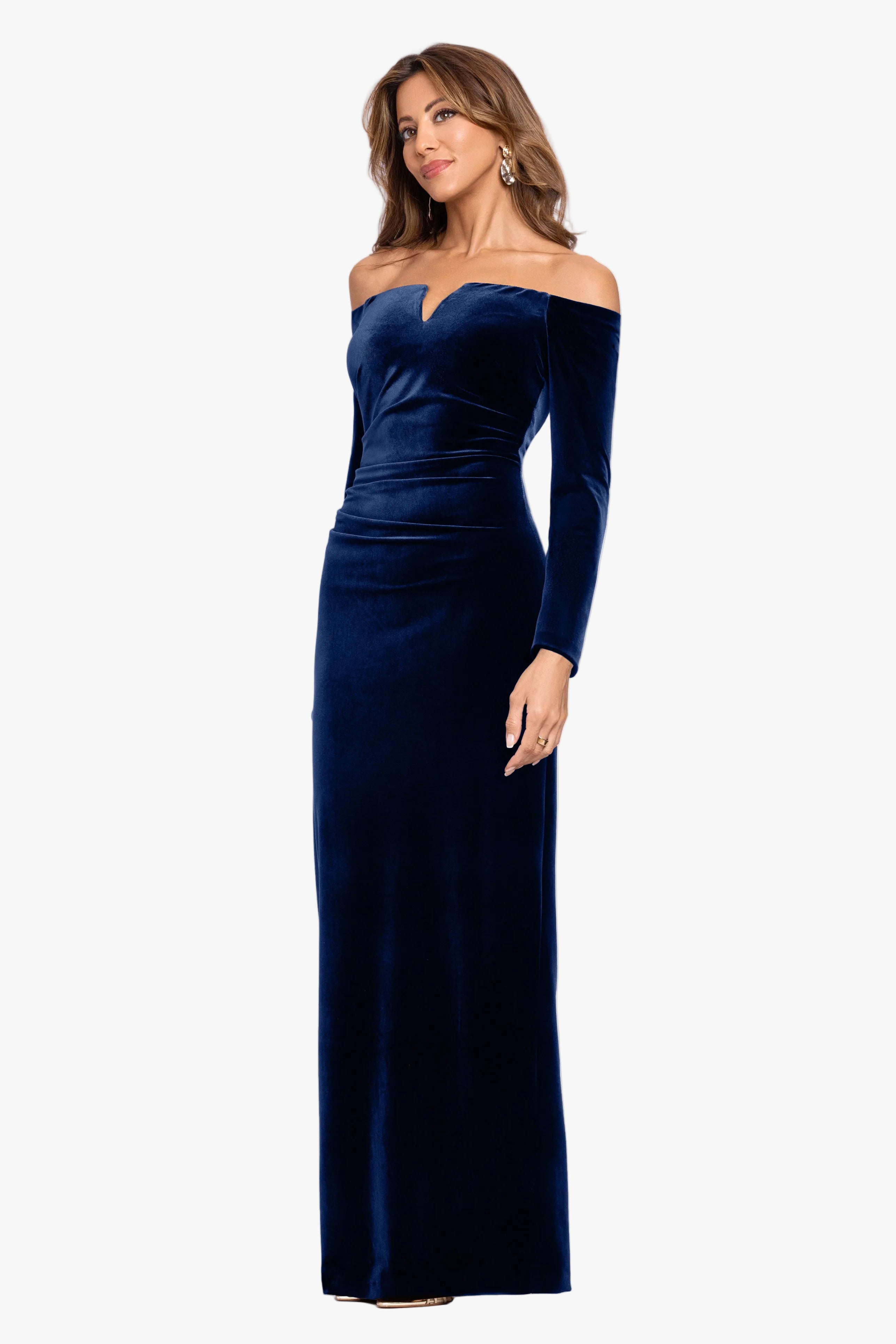 "Christy" Off the Shoulder Velvet Dress