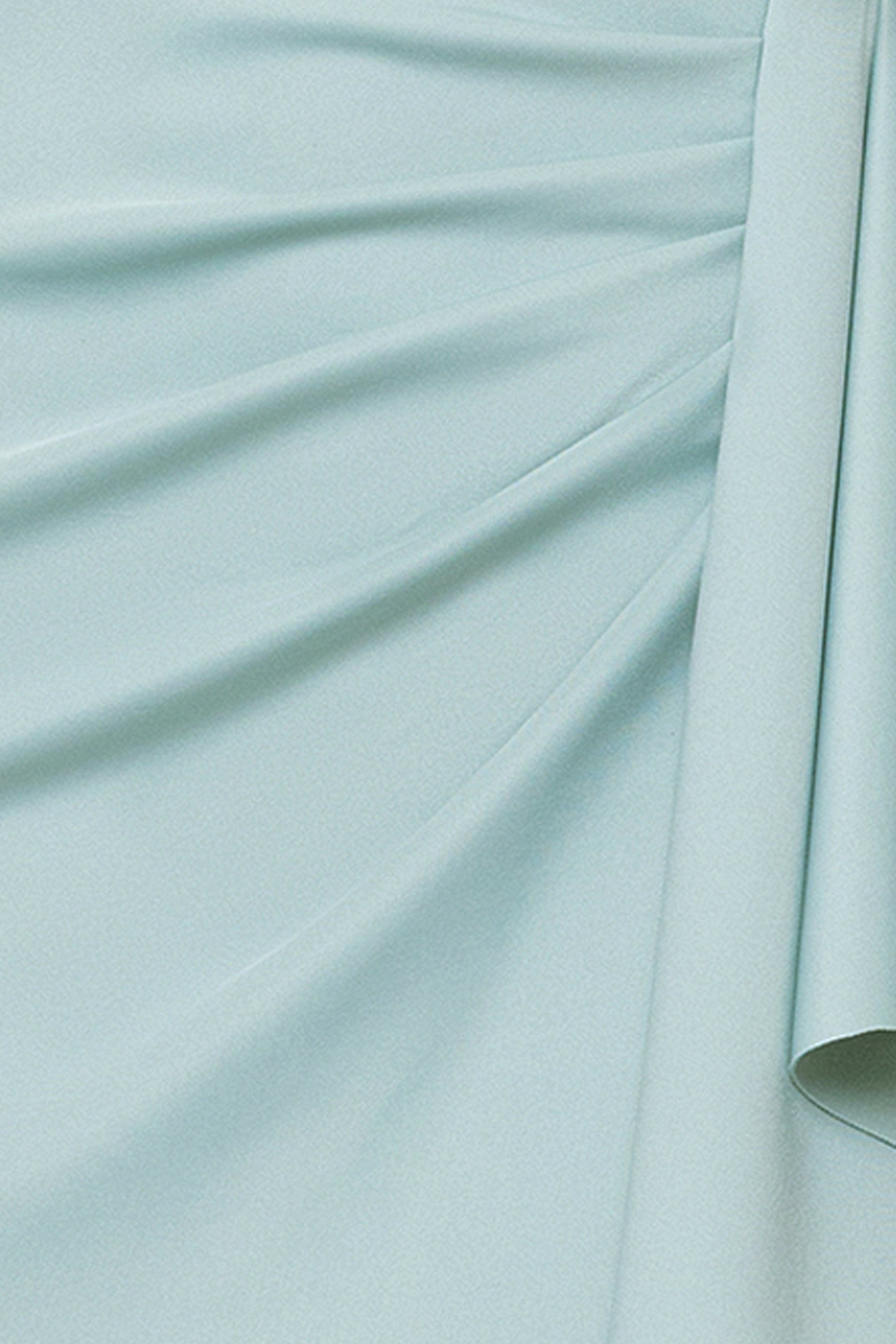 "Klaudia" Scuba Crepe One Shoulder Floor Length Dress