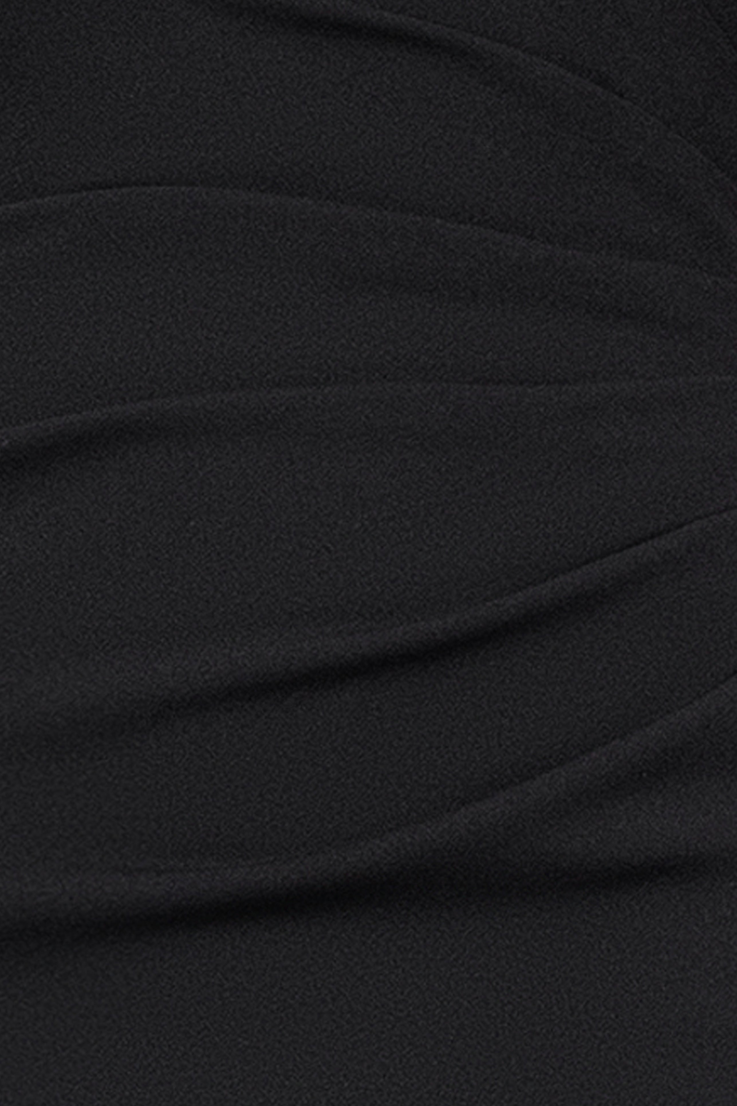 Close-up of black fabric with pleated texture
